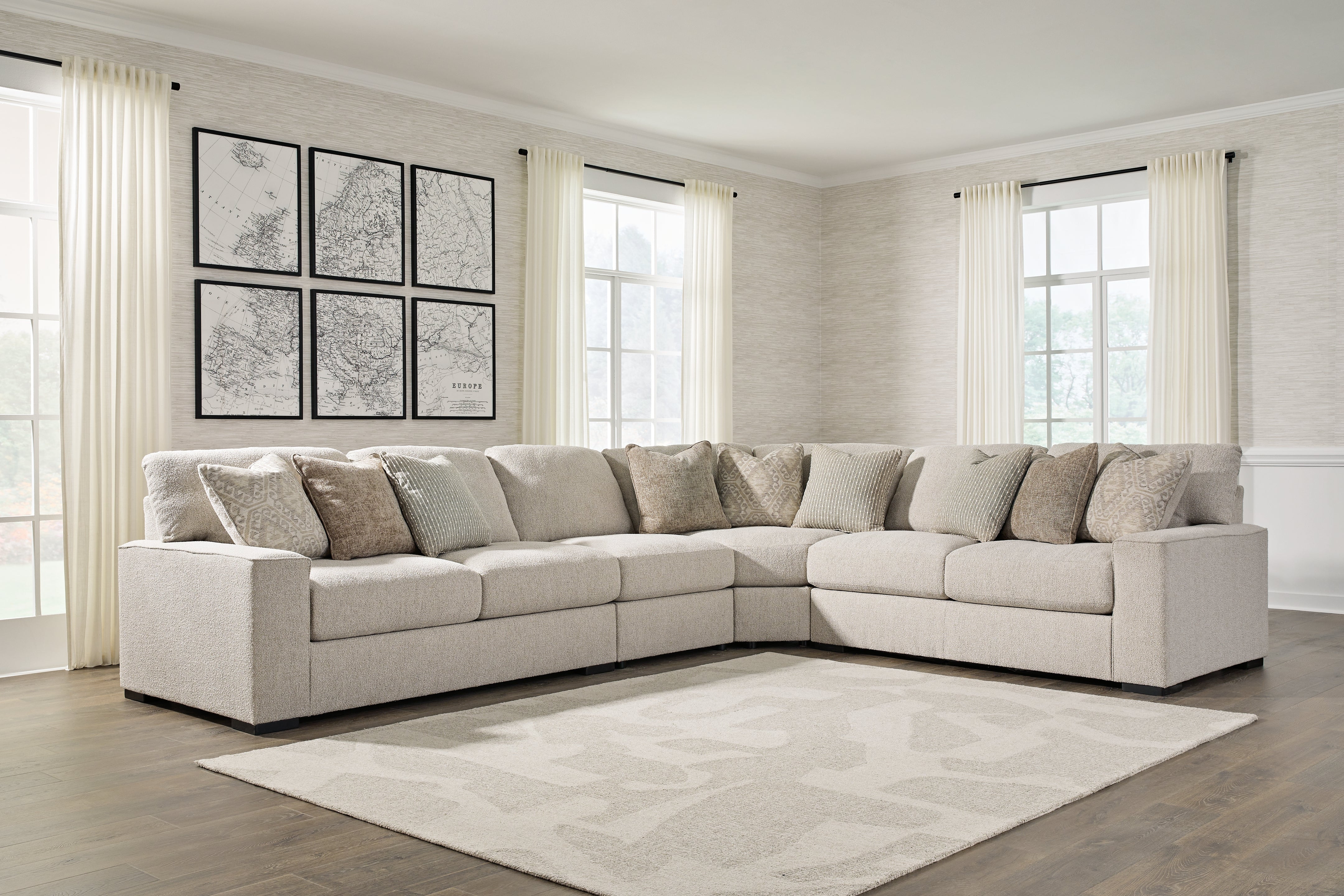 3 Brothers Decor - Ashley Furniture - Ballyton Sectional - RAF 4-Piece Sectional / Sand - 25102S2