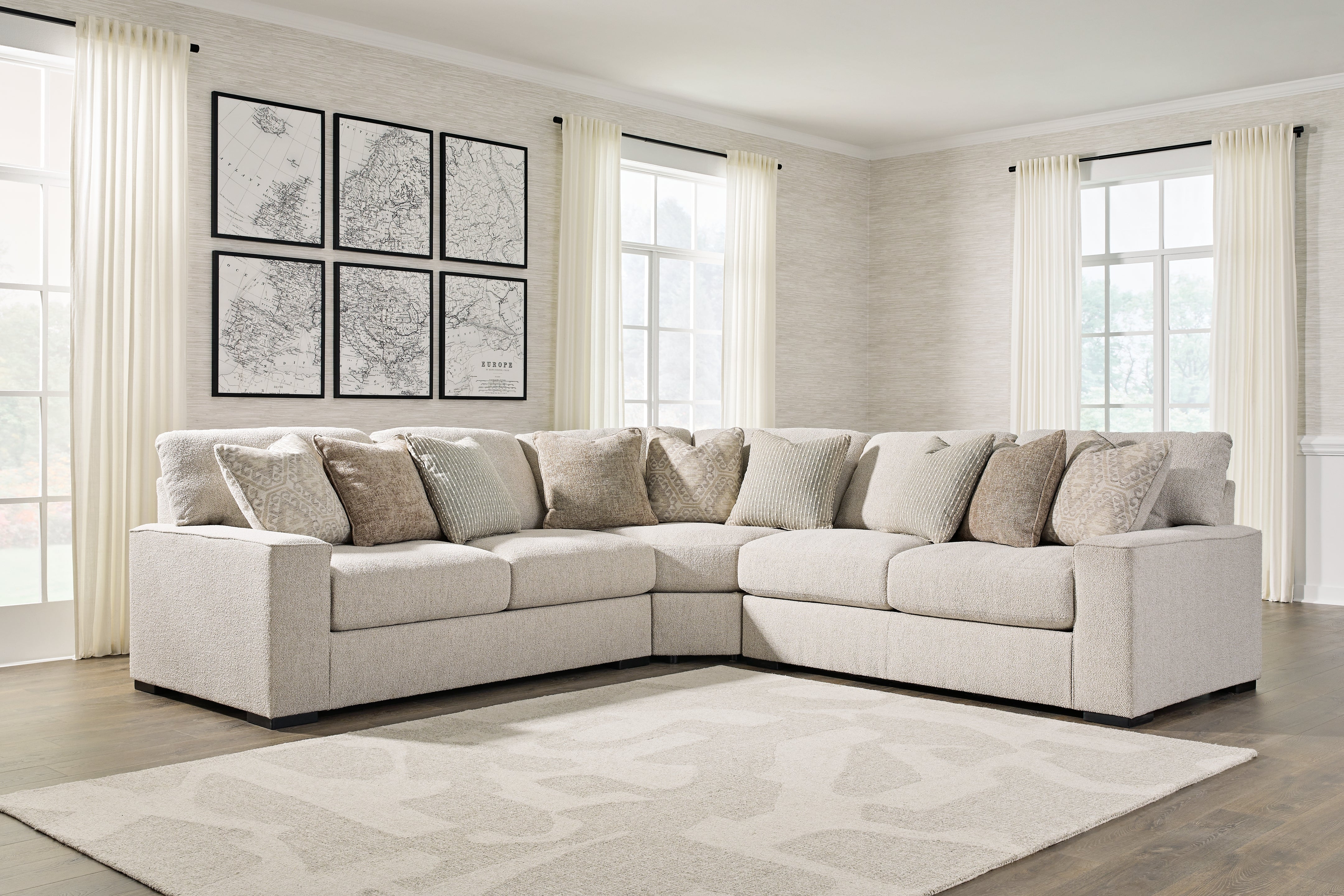 3 Brothers Decor - Ashley Furniture - Ballyton Sectional - 3-Piece Sectional / Sand - 25102S1