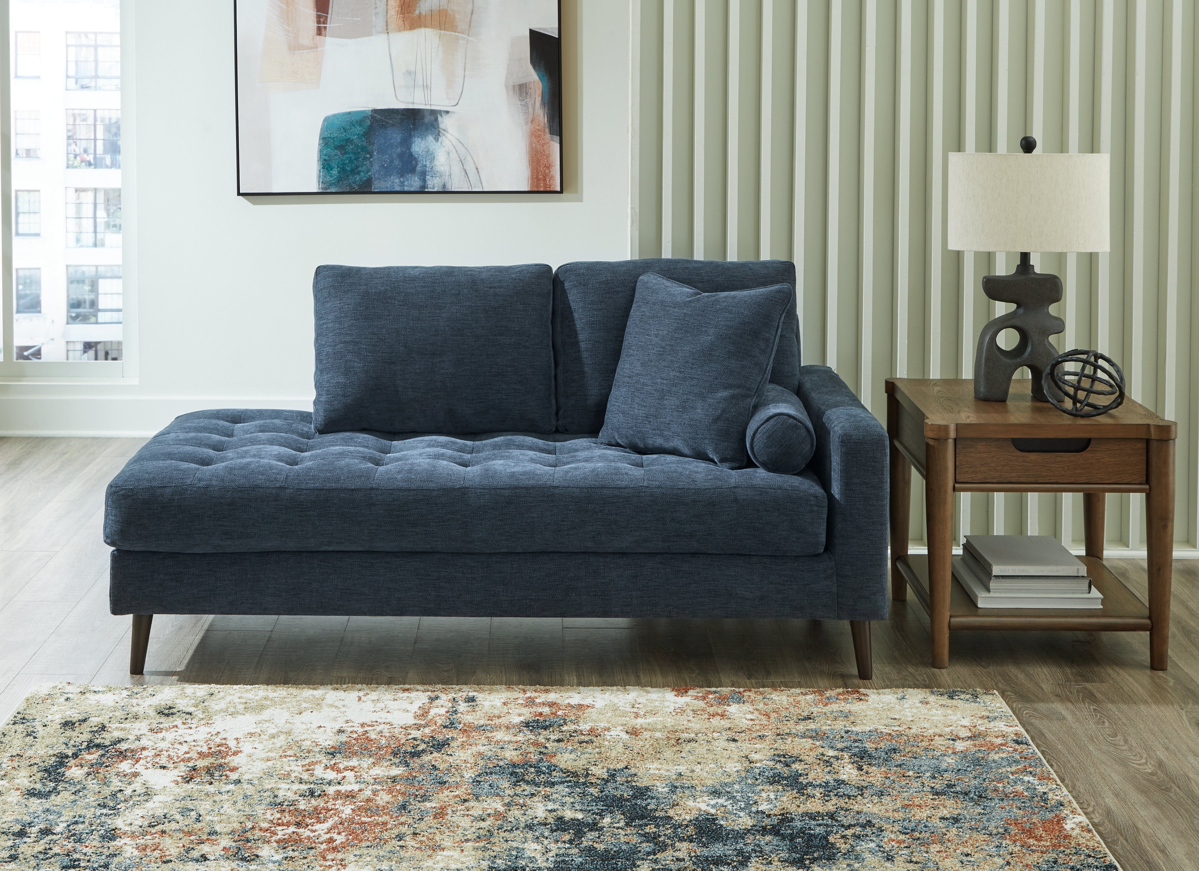 3 Brothers Decor - Ashley Furniture - Bixler Living Room - RAF Corner Chaise / Navy - 2610617