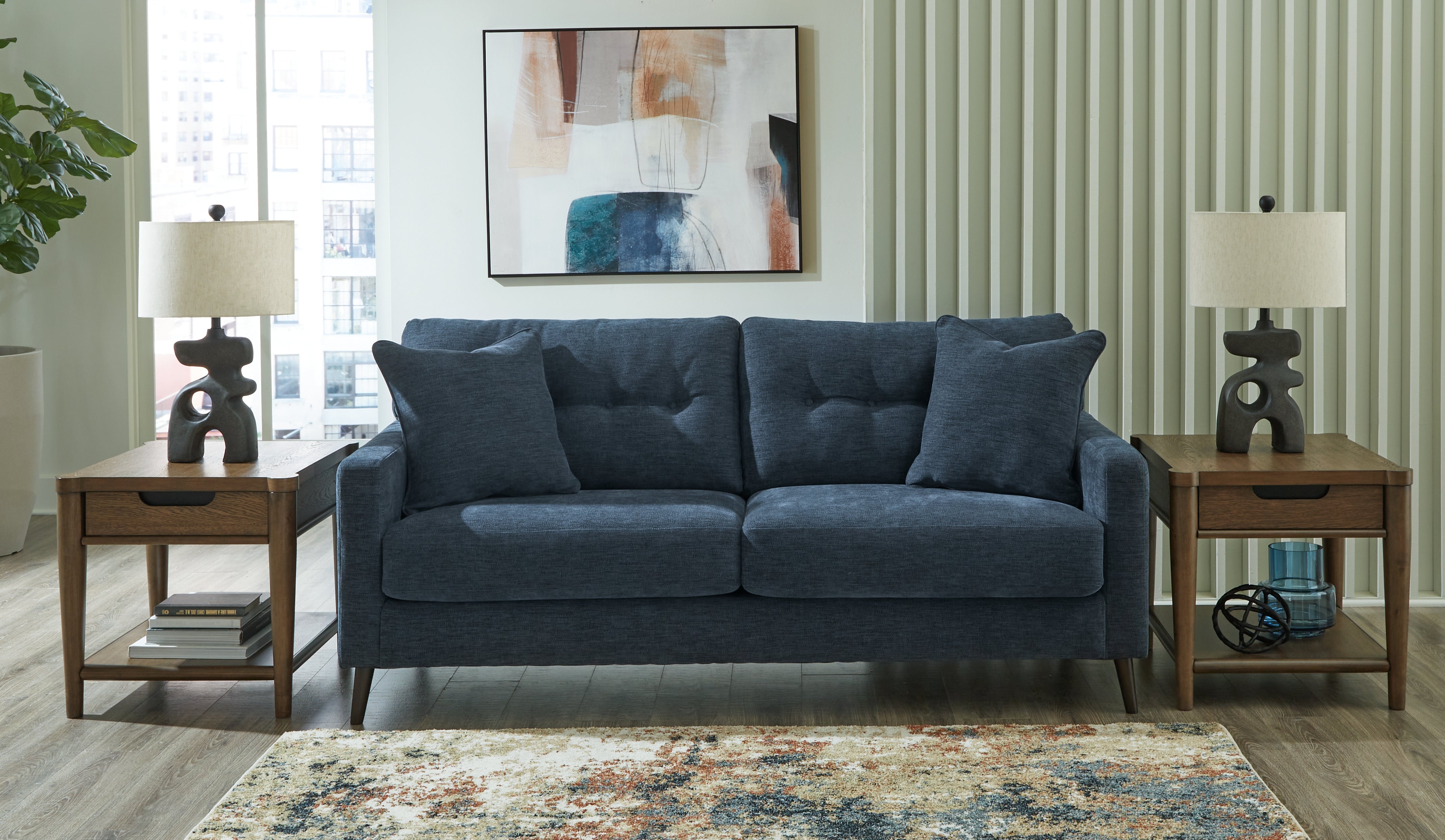 3 Brothers Decor - Ashley Furniture - Bixler Living Room - Sofa / Navy - 2610638