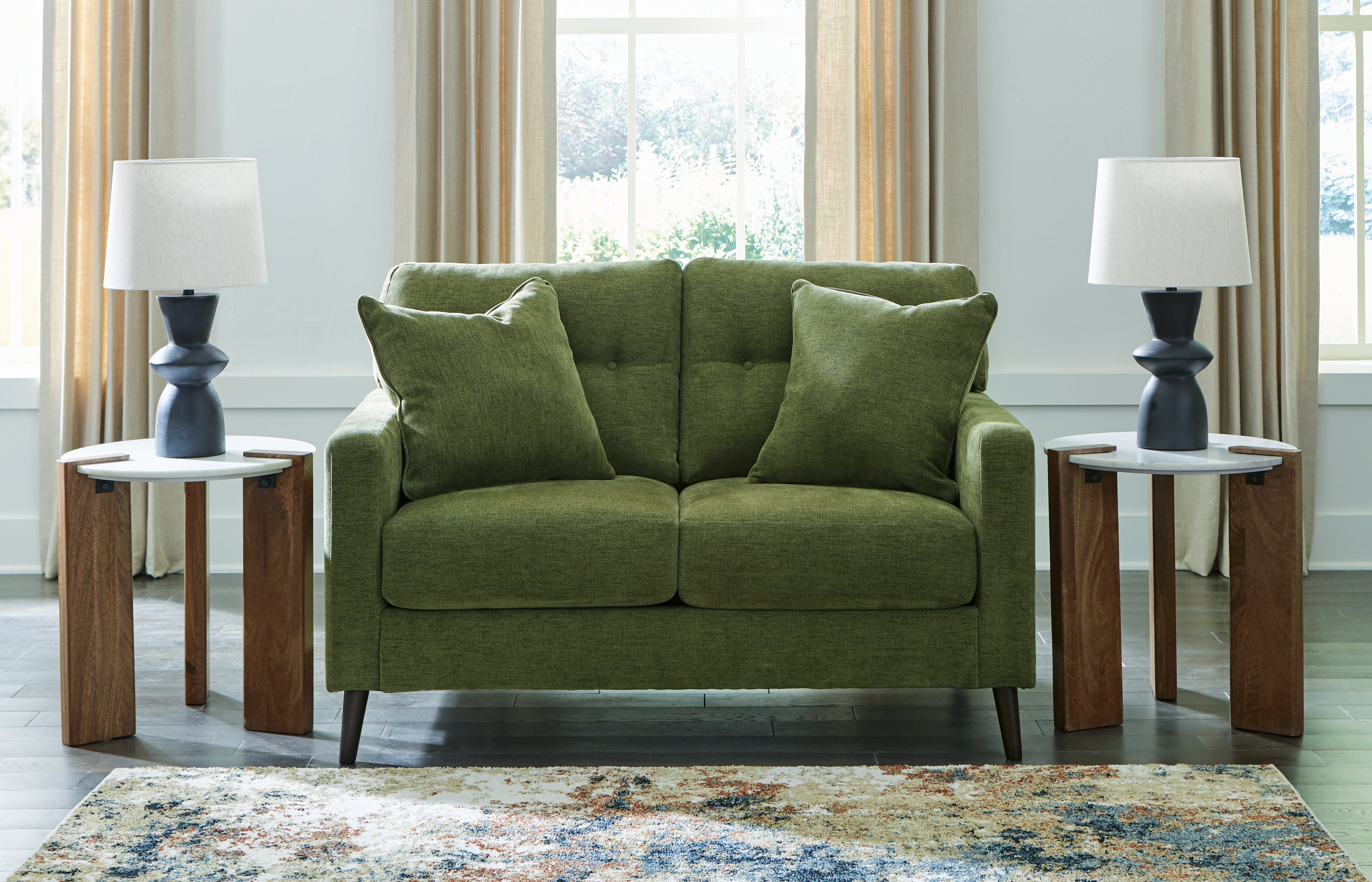 3 Brothers Decor - Ashley Furniture - Bixler Living Room - Loveseat / Olive - 2610735