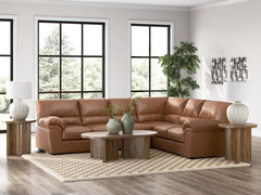 3 Brothers Decor - Ashley Furniture - WillowBend Sectional - 3-Piece Sectional / Caramel - PC27704S3