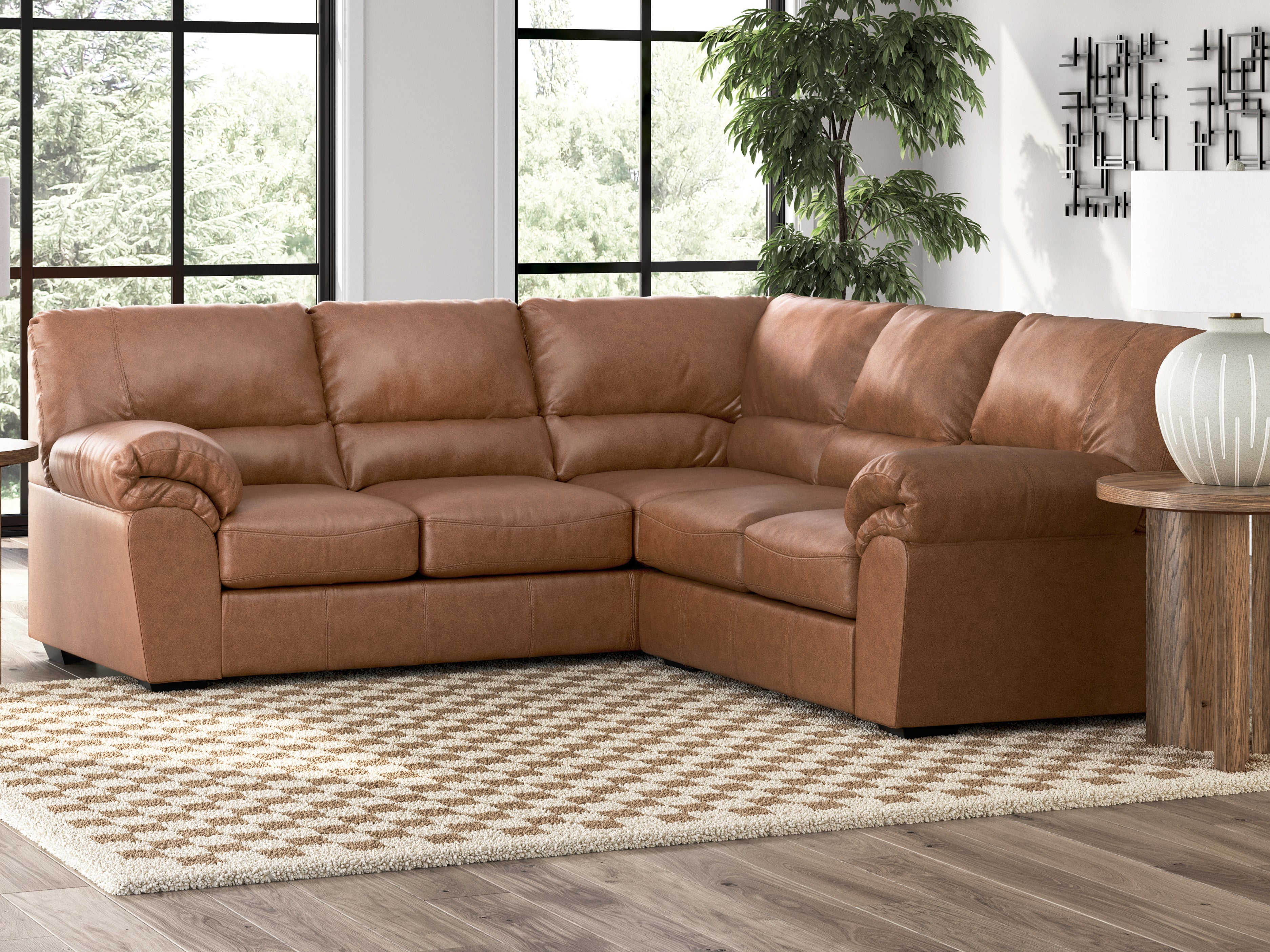 3 Brothers Decor - Ashley Furniture - WillowBend Sectional - LAF 2-Piece Sectional / Caramel - PC27704S2