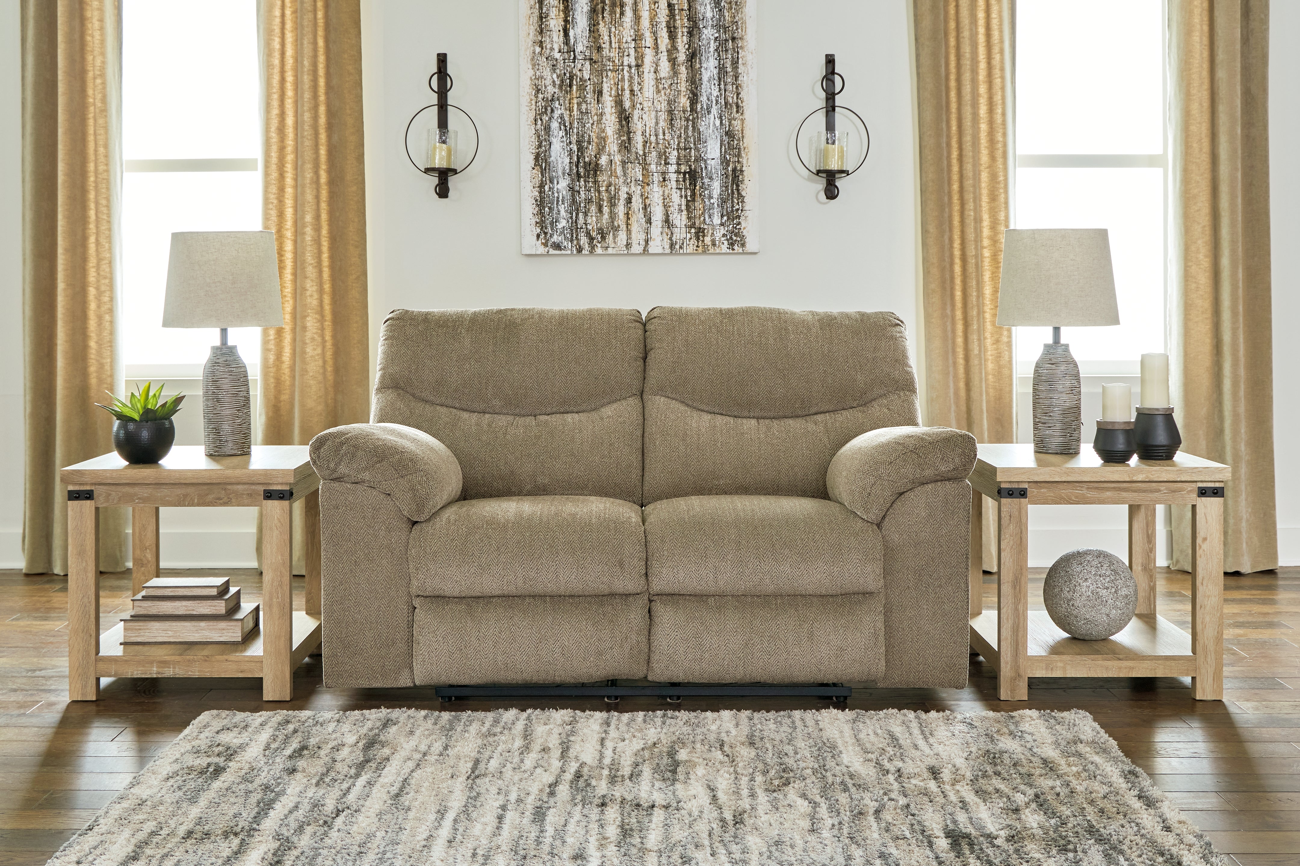 3 Brothers Decor - Ashley Furniture - Alphons Living Room - Reclining Loveseat / Briar - 2820286