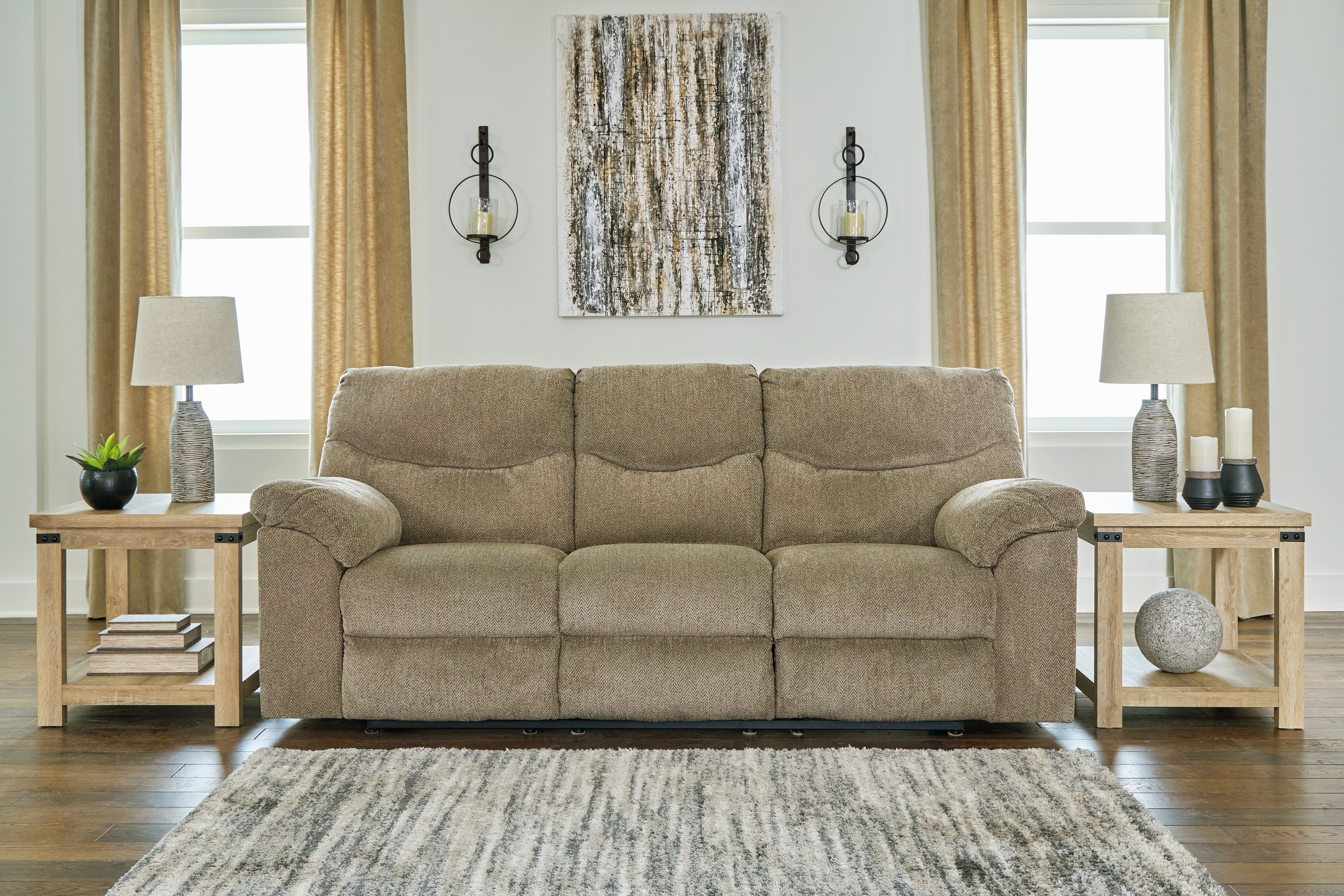 3 Brothers Decor - Ashley Furniture - Alphons Living Room - Reclining Sofa / Briar - 2820288