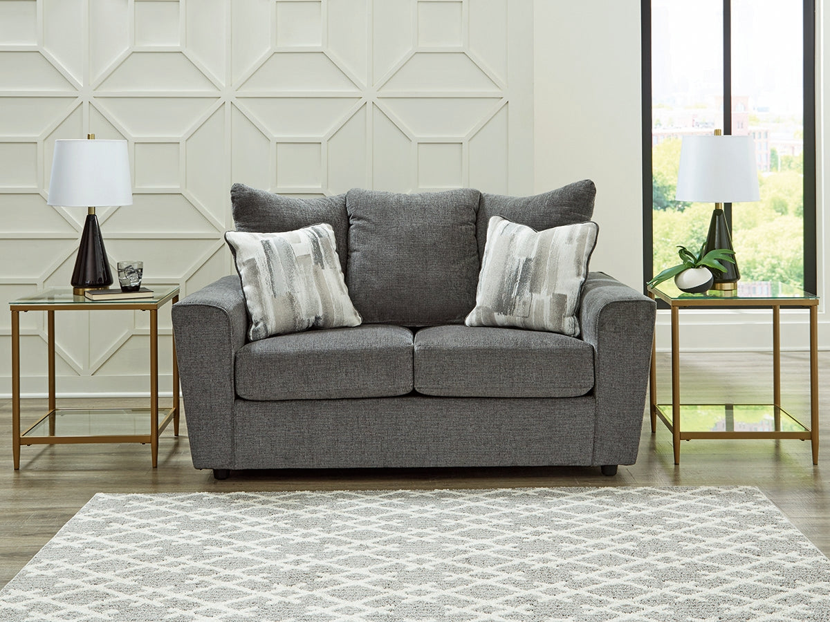 3 Brothers Decor - Ashley Furniture - Stairatt Living Room - Loveseat / Gravel - 2850235