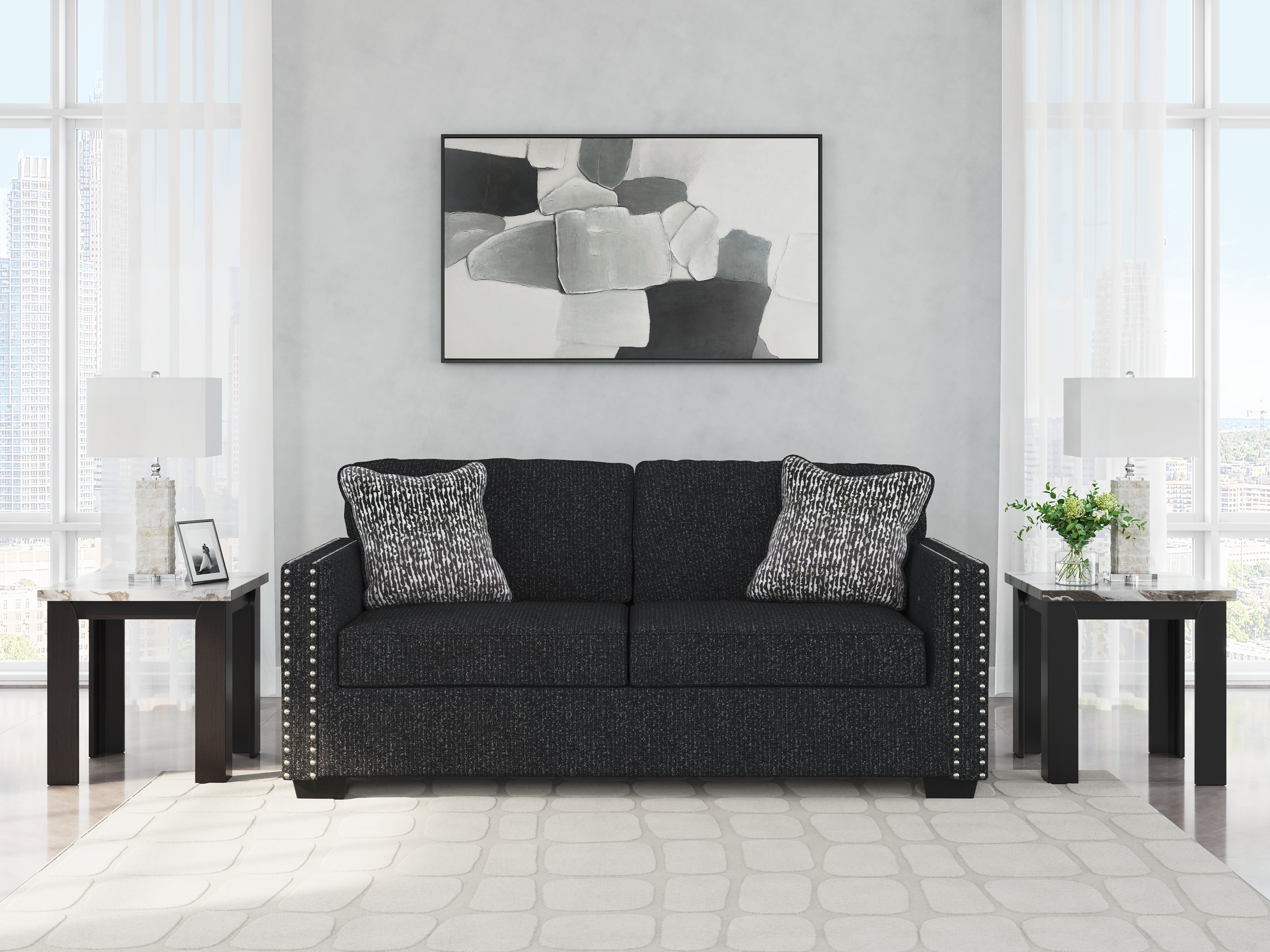 3 Brothers Decor - Ashley Furniture - Jasmine Peaks Living Room - Sofa / Coal - 2890438