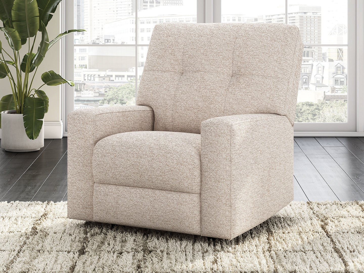 3 Brothers Decor - Ashley Furniture - Larimer Living Room - Rocker Recliner / Stone - PC2920325
