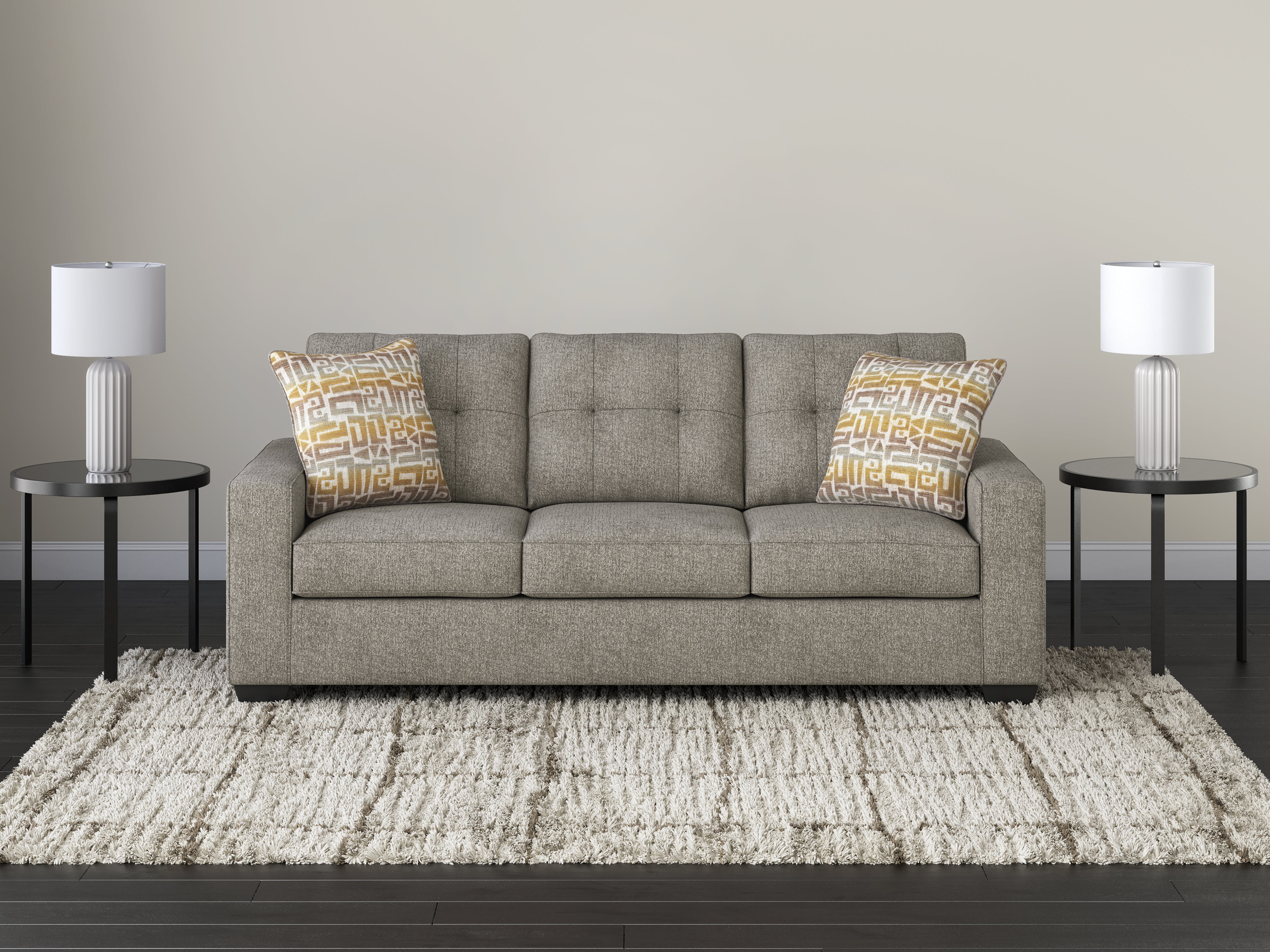 3 Brothers Decor - Ashley Furniture - Larimer Living Room - Queen Sofa Sleeper / Iron - PC2920439