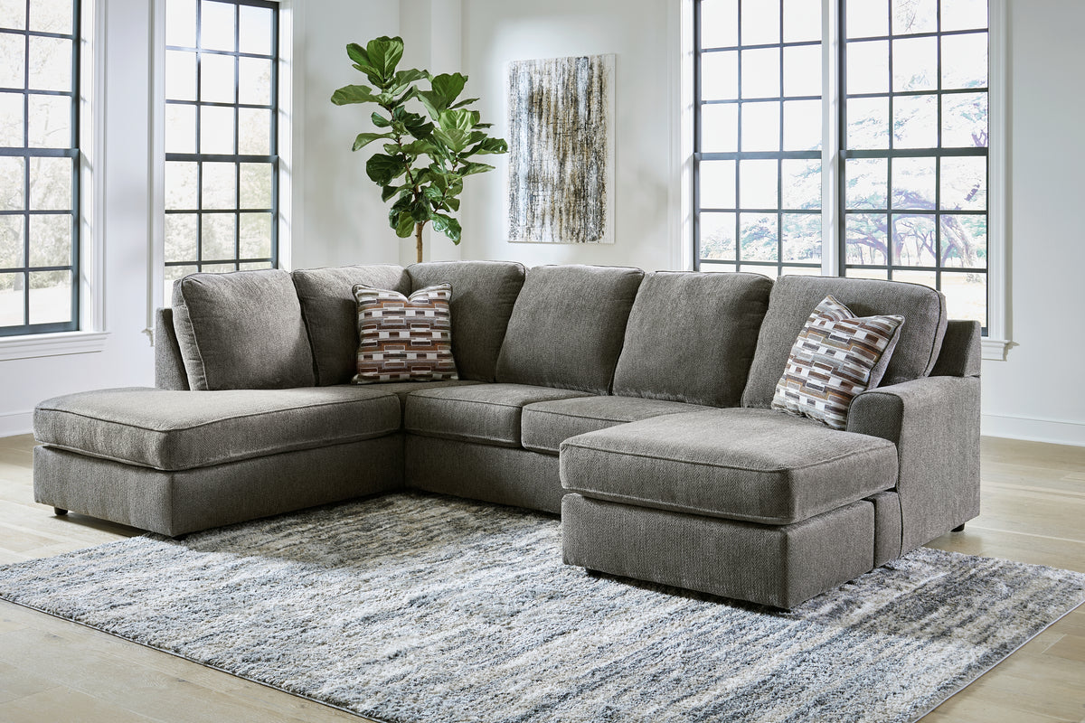 3 Brothers Decor - Ashley Furniture - O'Phannon Sectional - RAF 2-Piece Sectional with Chaise / Putty - 29402S2
