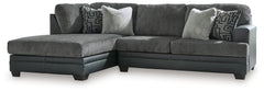 3 Brothers Decor - Ashley Furniture - Brixley Pier Sectional - LAF 2-Piece Sectional with Chaise / Graphite - 29906S2