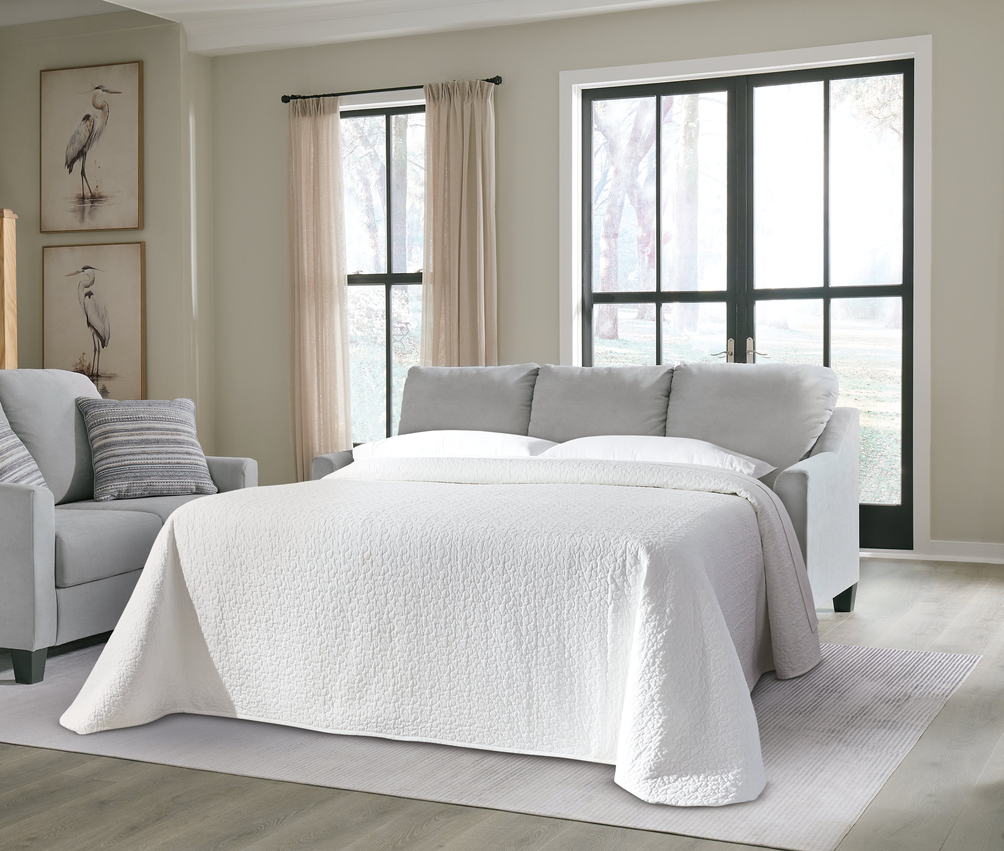 3 Brothers Decor - Ashley Furniture - Adlai Living Room - Queen Sofa Sleeper / Shadow - 3010339
