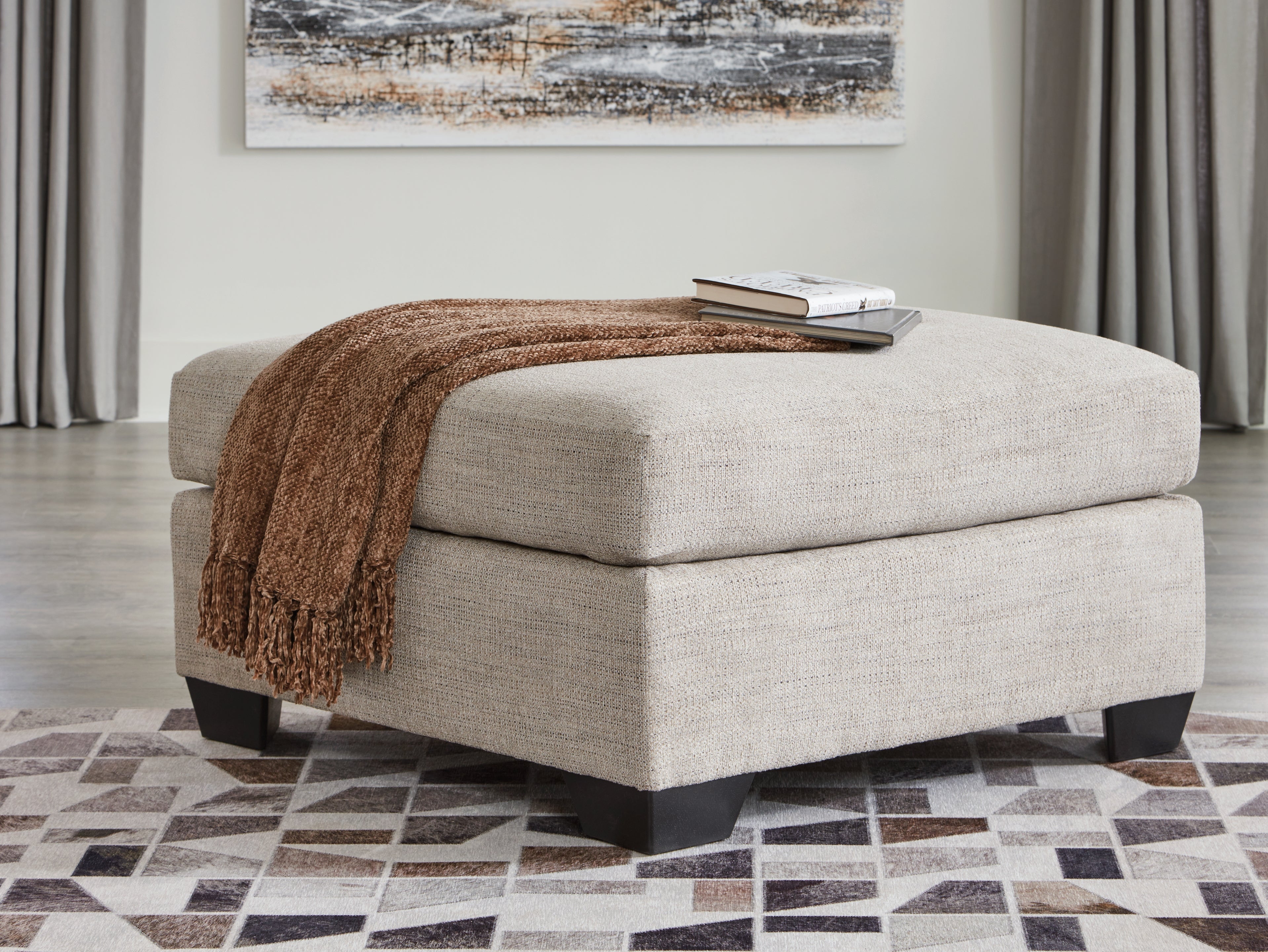 3 Brothers Decor - Ashley Furniture - Mahoney Living Room - Oversized Accent Ottoman / Pebble - 3100408