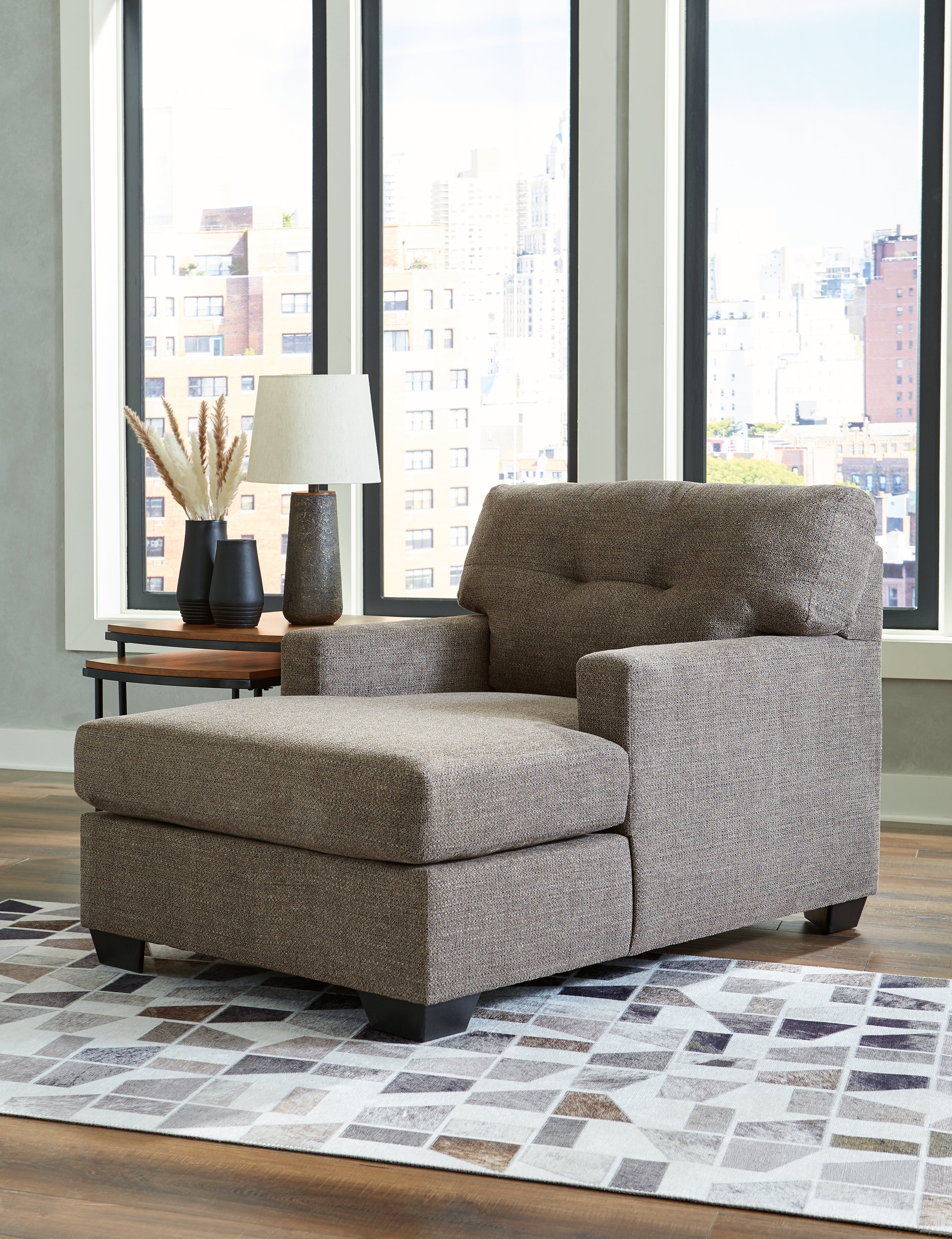 3 Brothers Decor - Ashley Furniture - Mahoney Living Room - Chaise / Chocolate - 3100515