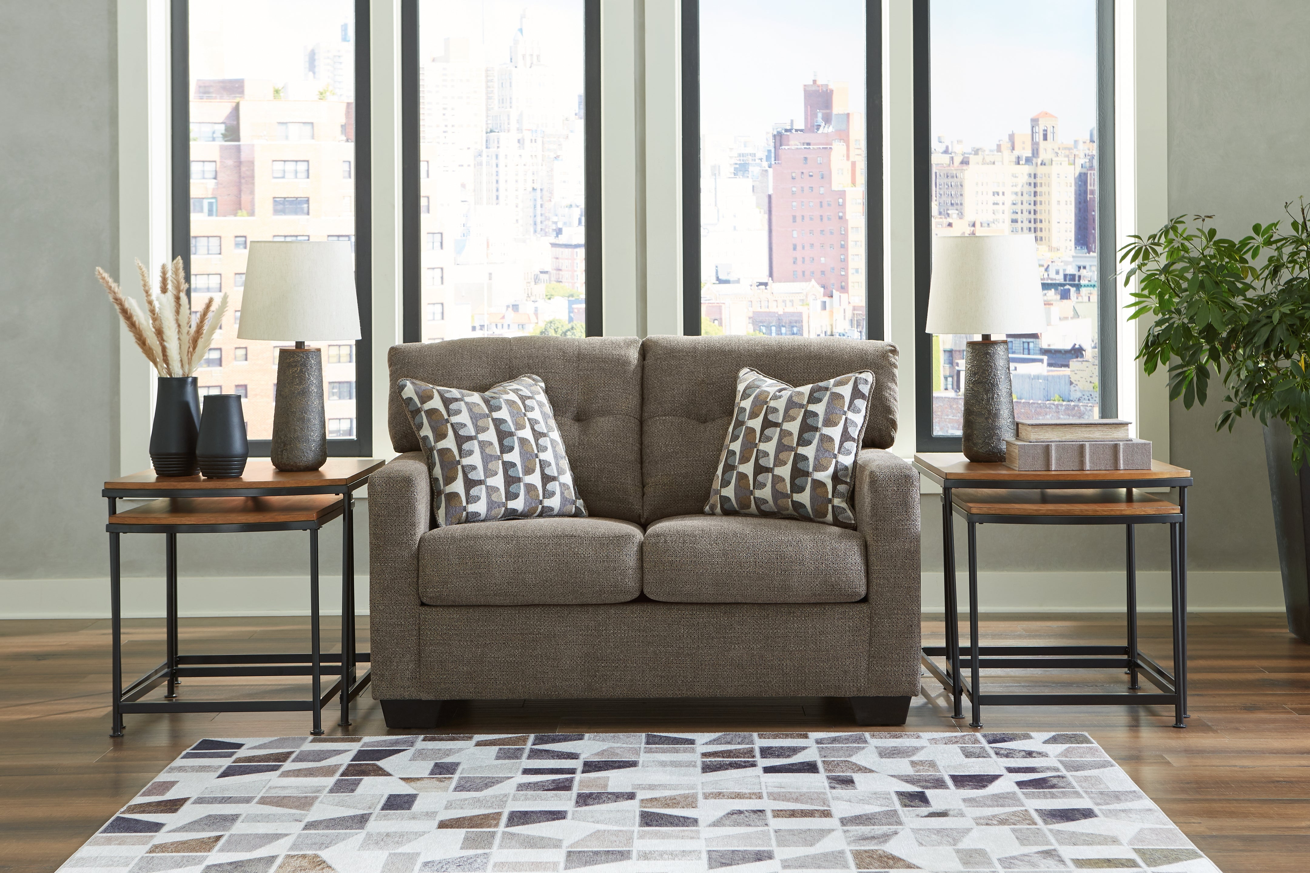3 Brothers Decor - Ashley Furniture - Mahoney Living Room - Loveseat / Chocolate - 3100535