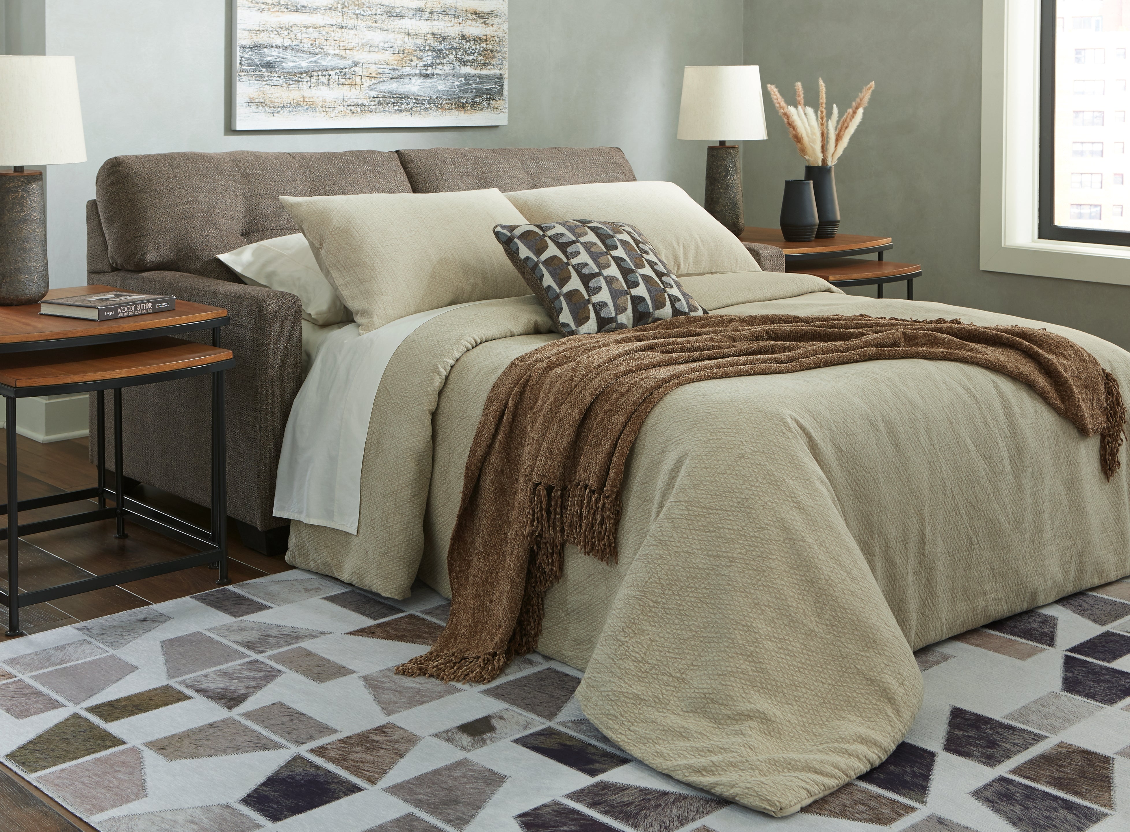 3 Brothers Decor - Ashley Furniture - Mahoney Living Room - Full Sofa Sleeper / Chocolate - 3100536