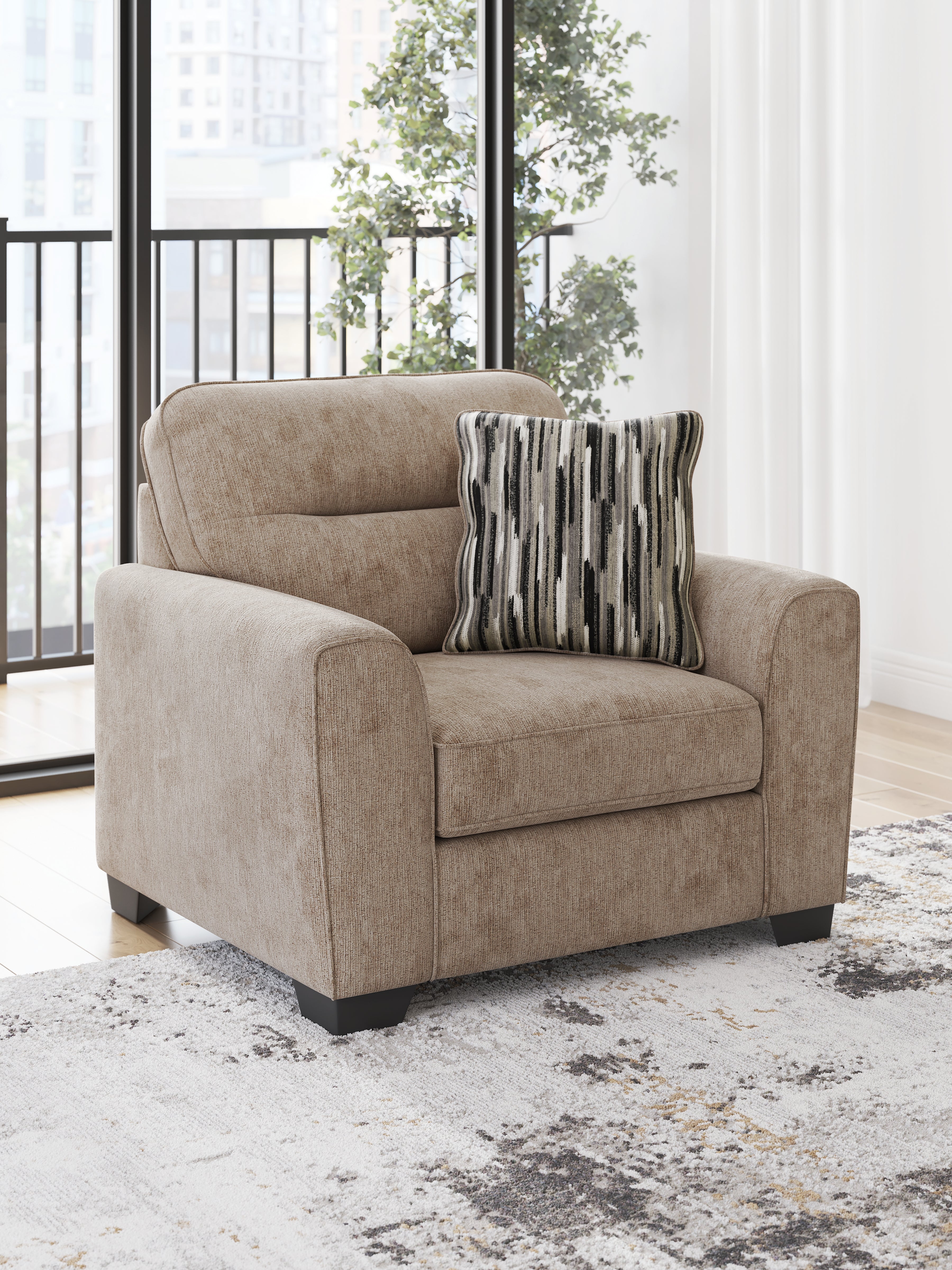 3 Brothers Decor - Ashley Furniture - Olten Living Room - Chair and a Half / Mocha - 3130423