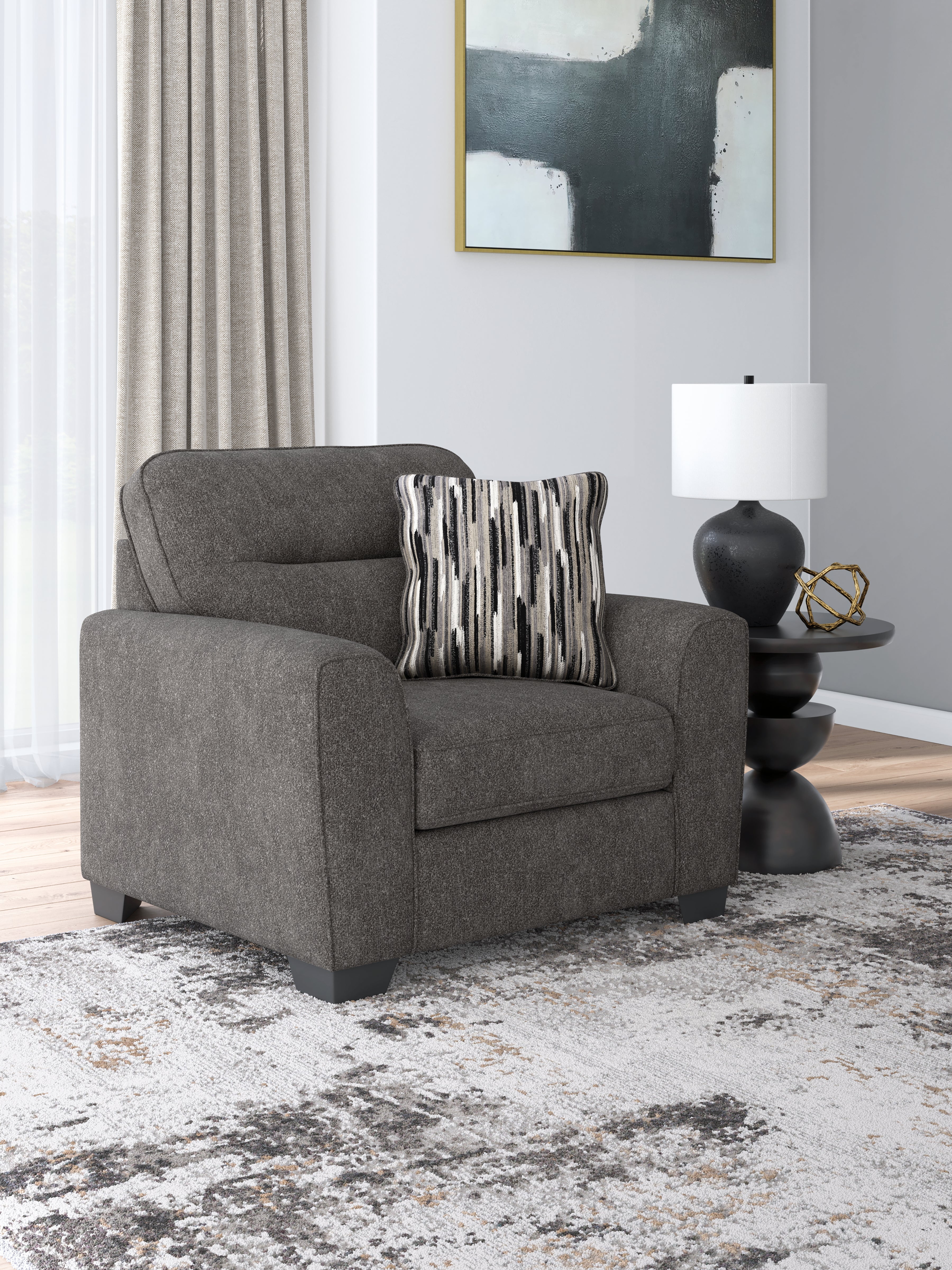 3 Brothers Decor - Ashley Furniture - Olten Living Room - Chair and a Half / Graphite - 3130523