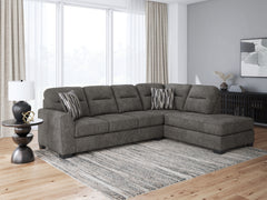 3 Brothers Decor - Ashley Furniture - Olten Sectional - LAF 2-Piece Sectional with Chaise / Graphite - 31305S2