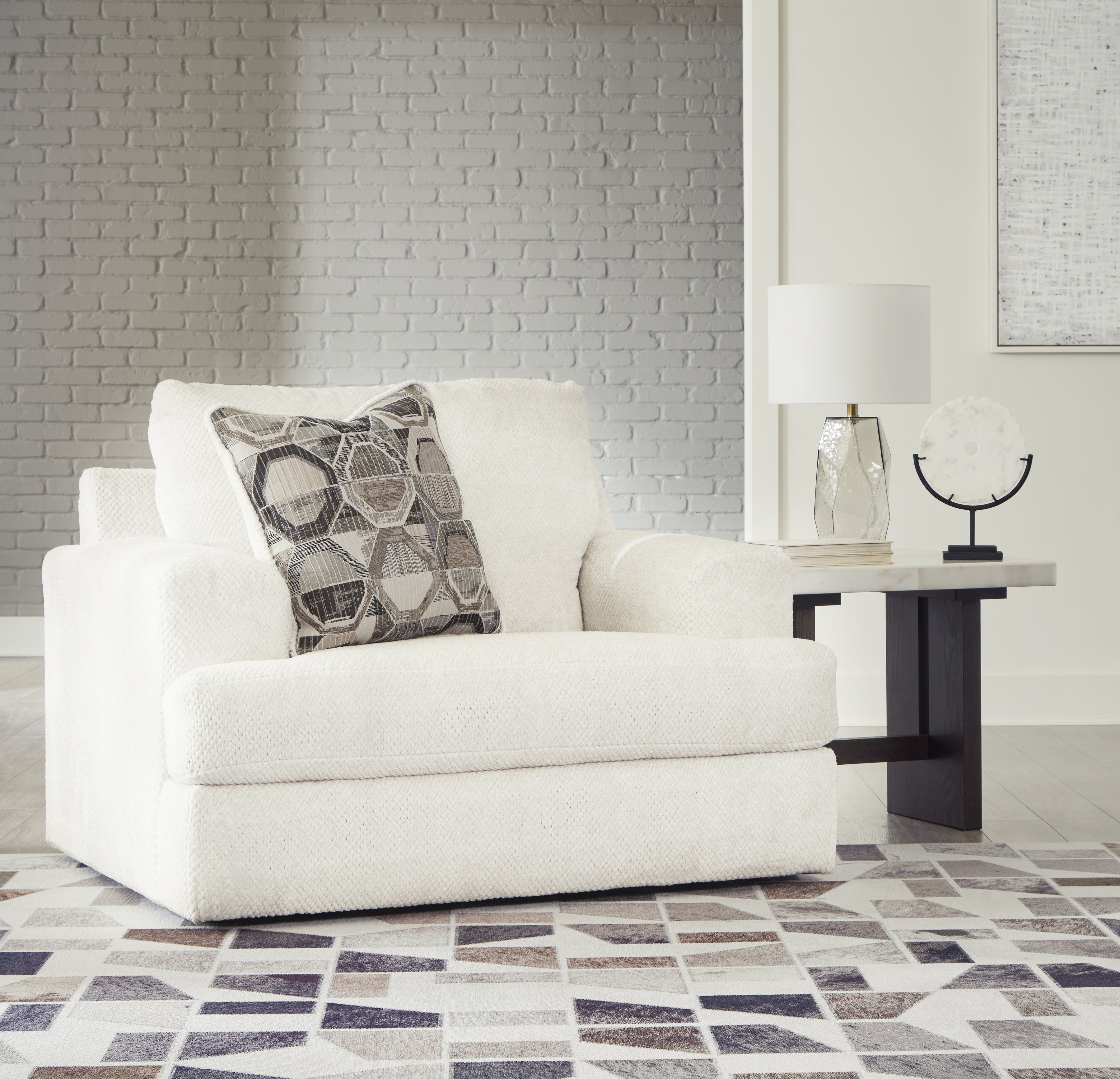 3 Brothers Decor - Ashley Furniture - Karinne Living Room - Chair and a Half / Linen - 3140323