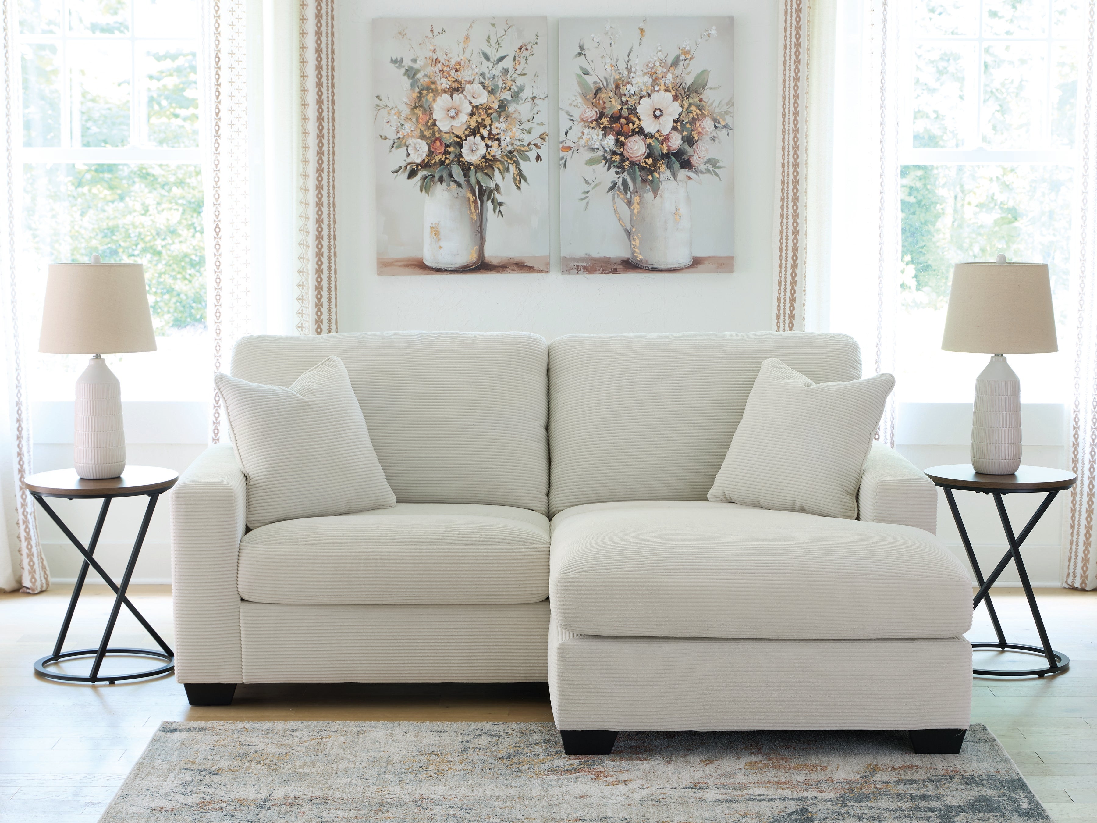 3 Brothers Decor - Ashley Furniture - Greenbriar Living Room - Sofa Chaise / Ivory - PC3200618