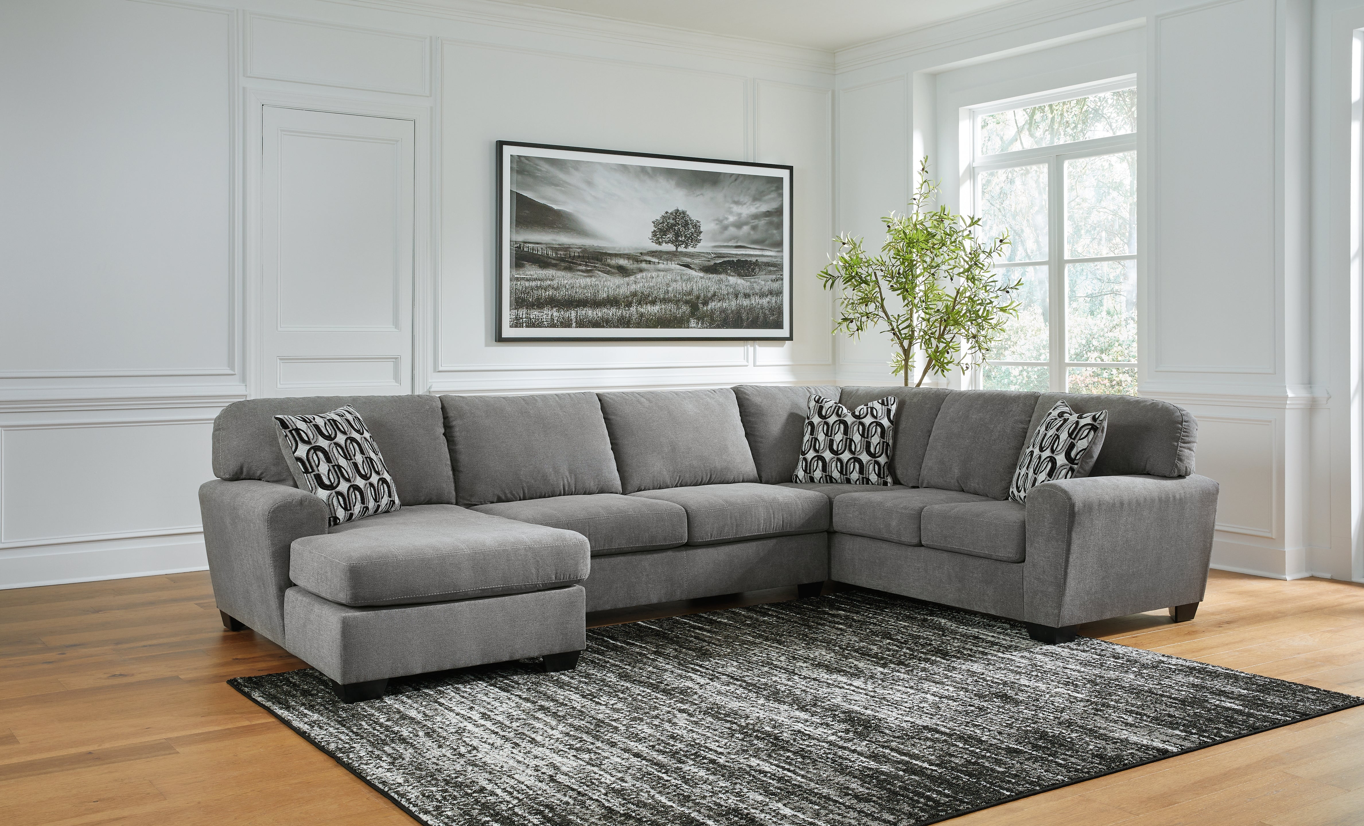 3 Brothers Decor - Ashley Furniture - Birkdale Court Sectional - RAF 3-Piece Sectional / Gray - 32402S3