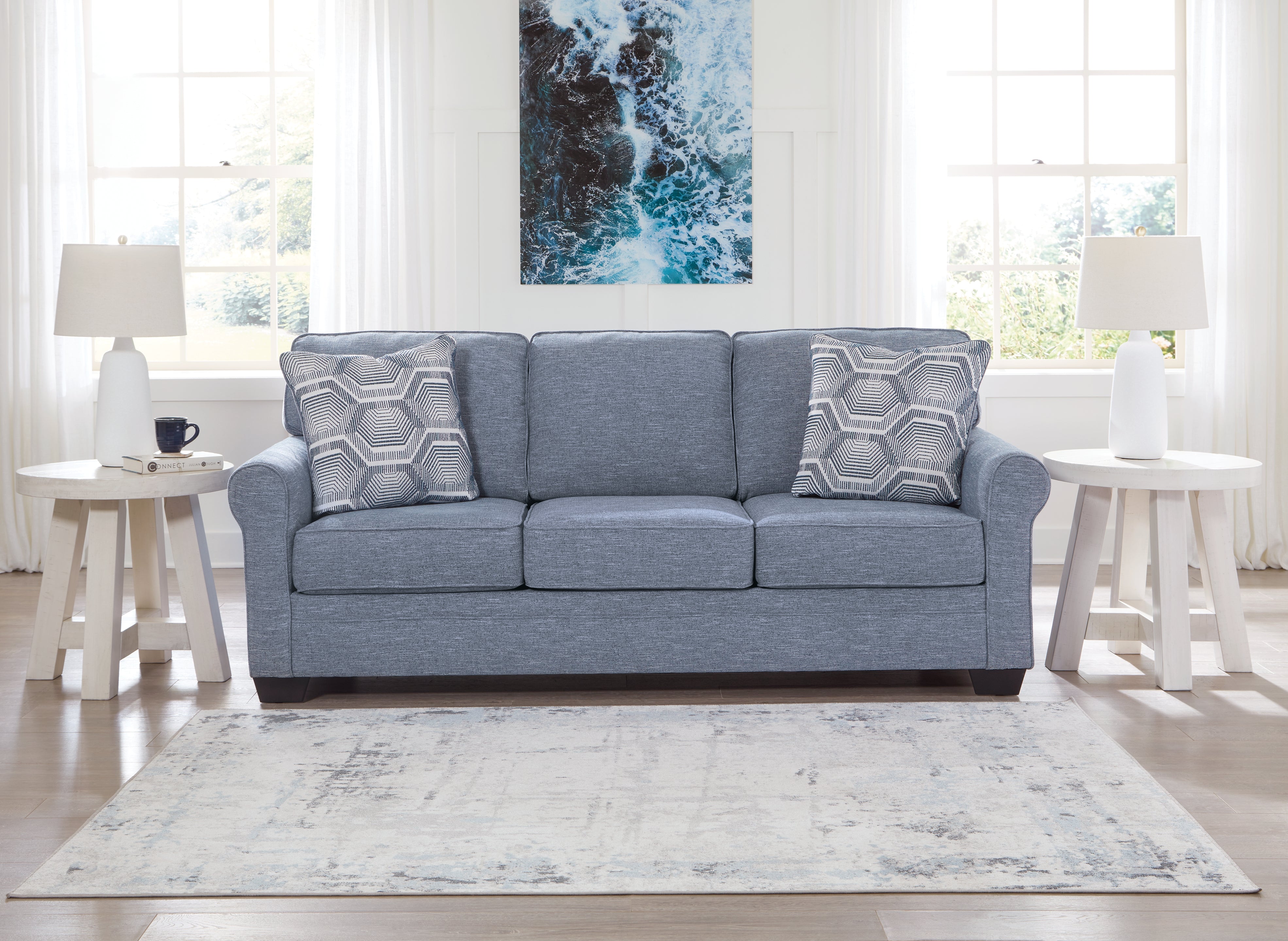 3 Brothers Decor - Ashley Furniture - Carissa Manor Living Room - Sofa / Denim - 3260438