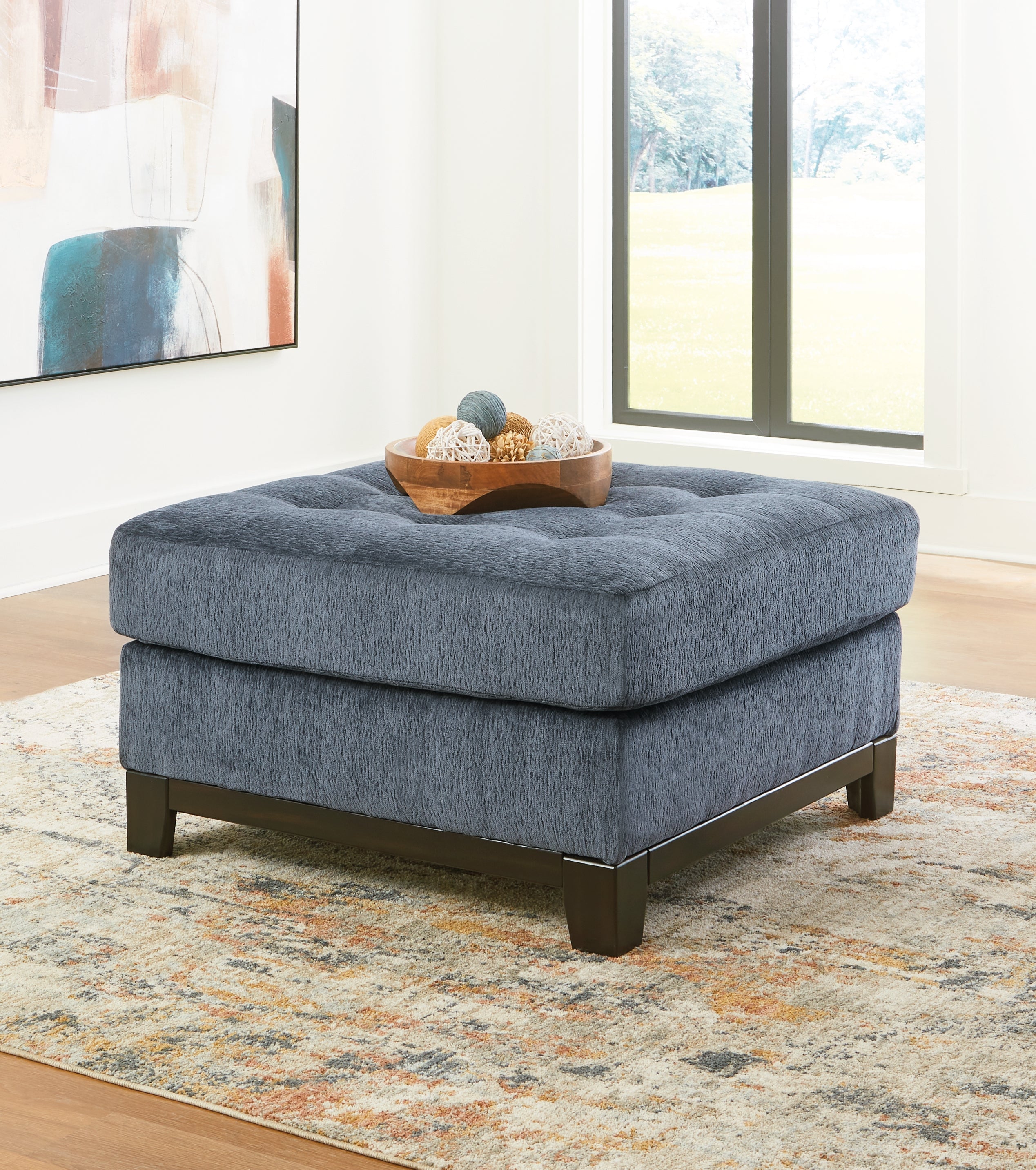 3 Brothers Decor - Ashley Furniture - Maxon Place Living Room - Oversized Accent Ottoman / Navy - 3300308