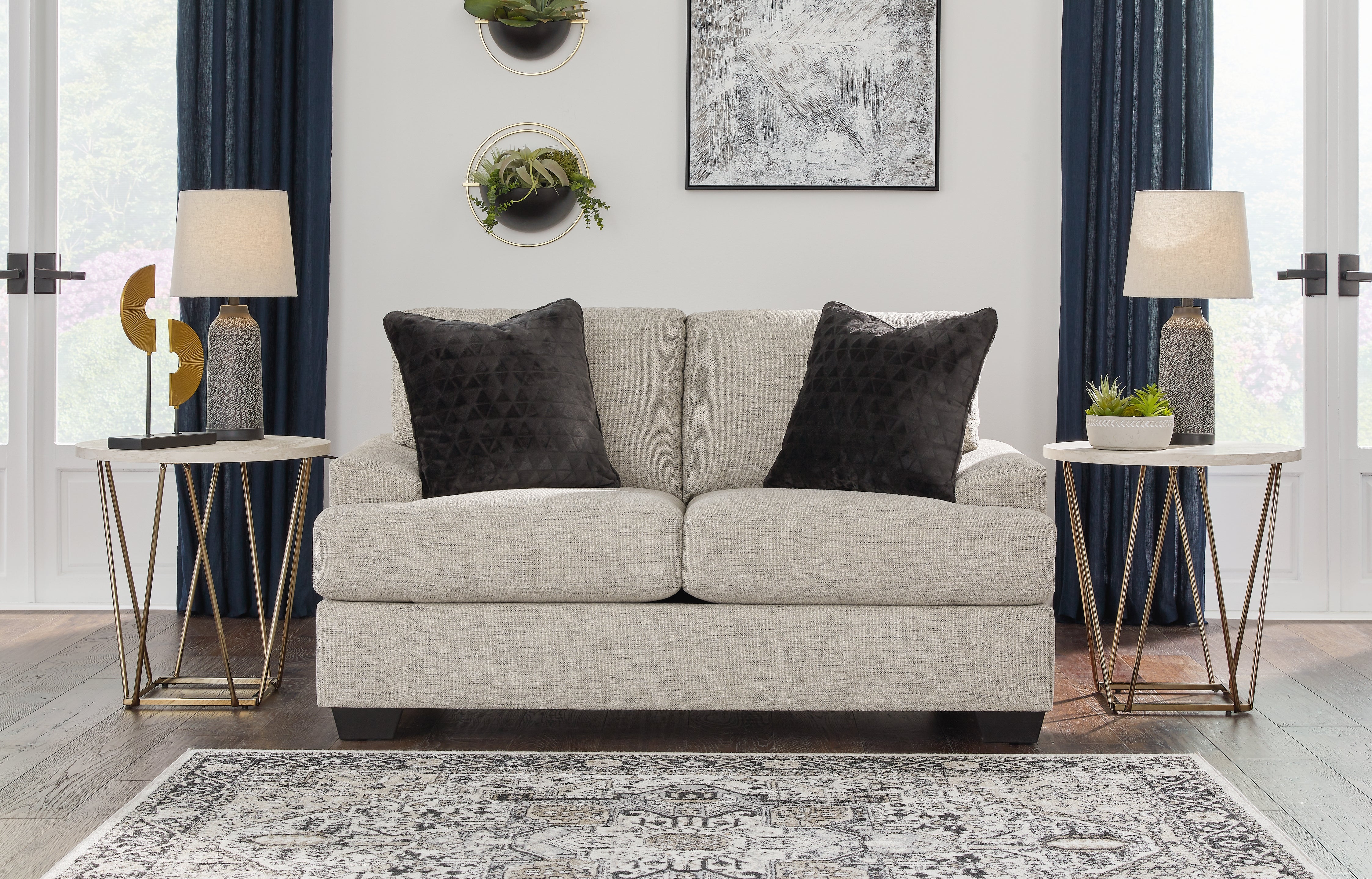 3 Brothers Decor - Ashley Furniture - Vayda Living Room - Loveseat / Pebble - 3310435