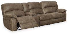 3 Brothers Decor - Ashley Furniture - Segburg Sectional - 2-Piece Power Reclining Sectional Sofa / Driftwood - 34303S1