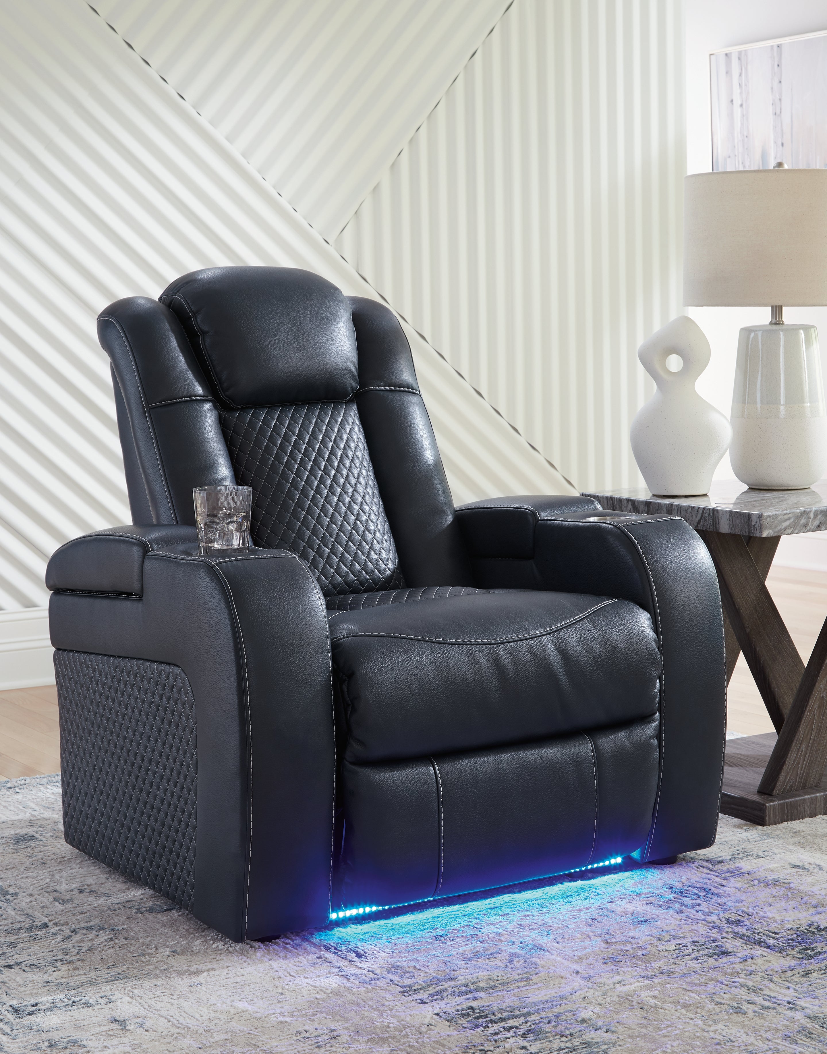 3 Brothers Decor - Ashley Furniture - Fyne-Dyme Living Room - PWR Recliner/ADJ Headrest - 3660313