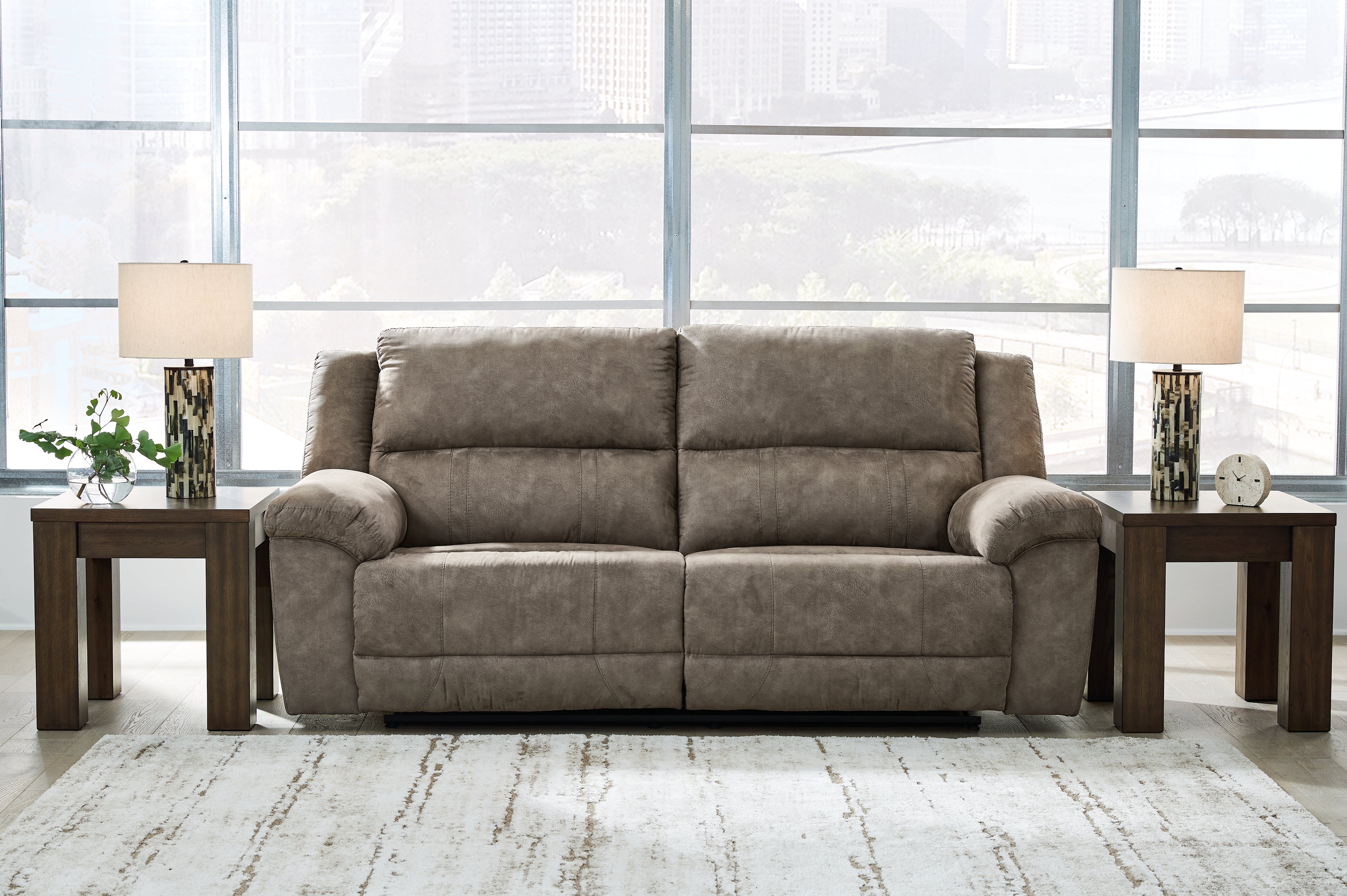 3 Brothers Decor - Ashley Furniture - Laresview Living Room - 2 Seat Reclining Sofa / Fossil - 3720381