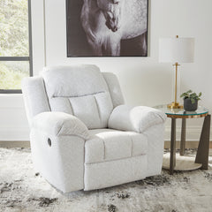 3 Brothers Decor - Ashley Furniture - Frohn Living Room - Rocker Recliner / Snow - 3740525