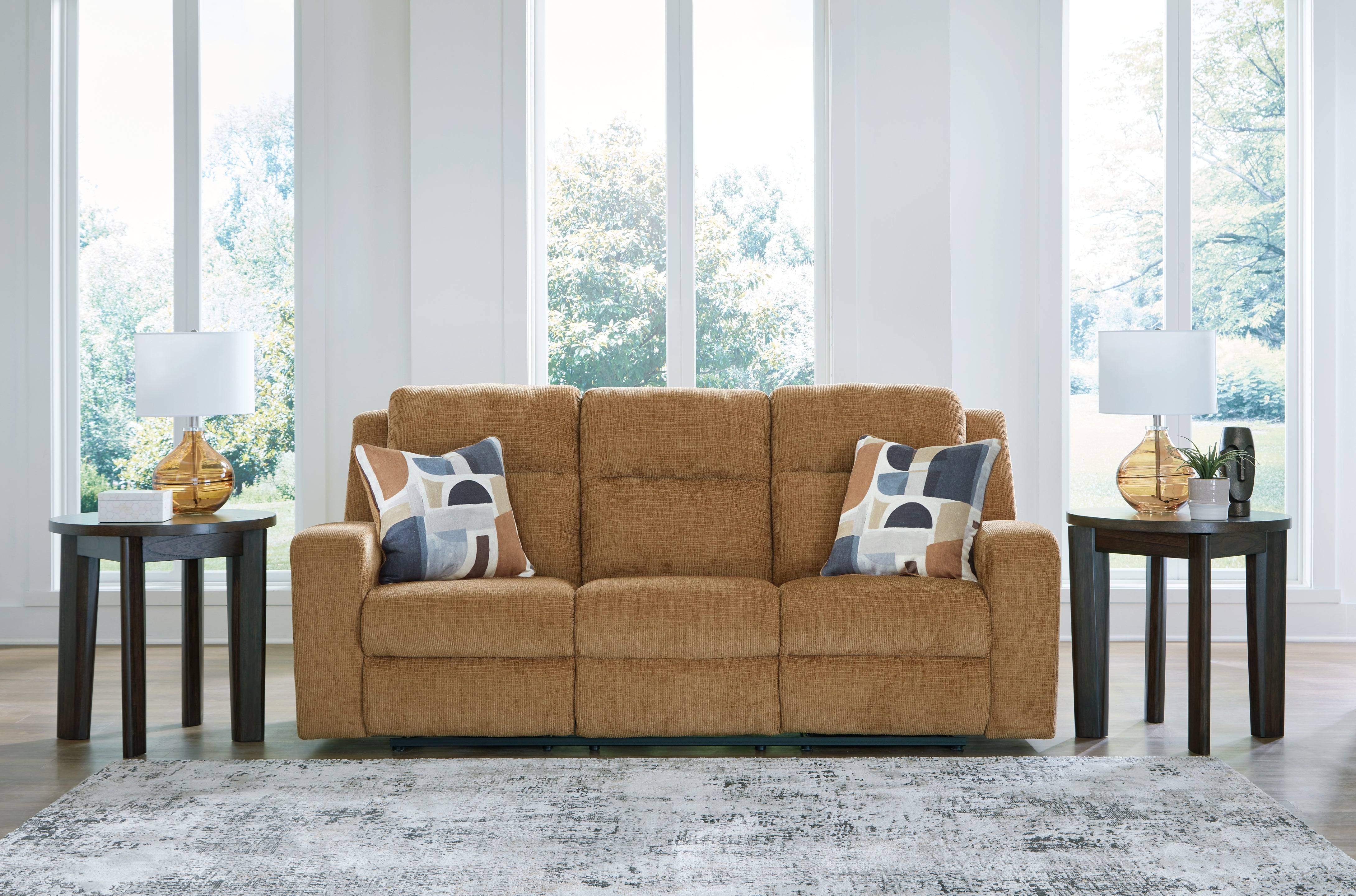 3 Brothers Decor - Ashley Furniture - Kanlow Living Room - Reclining Sofa / Honey - 3860588