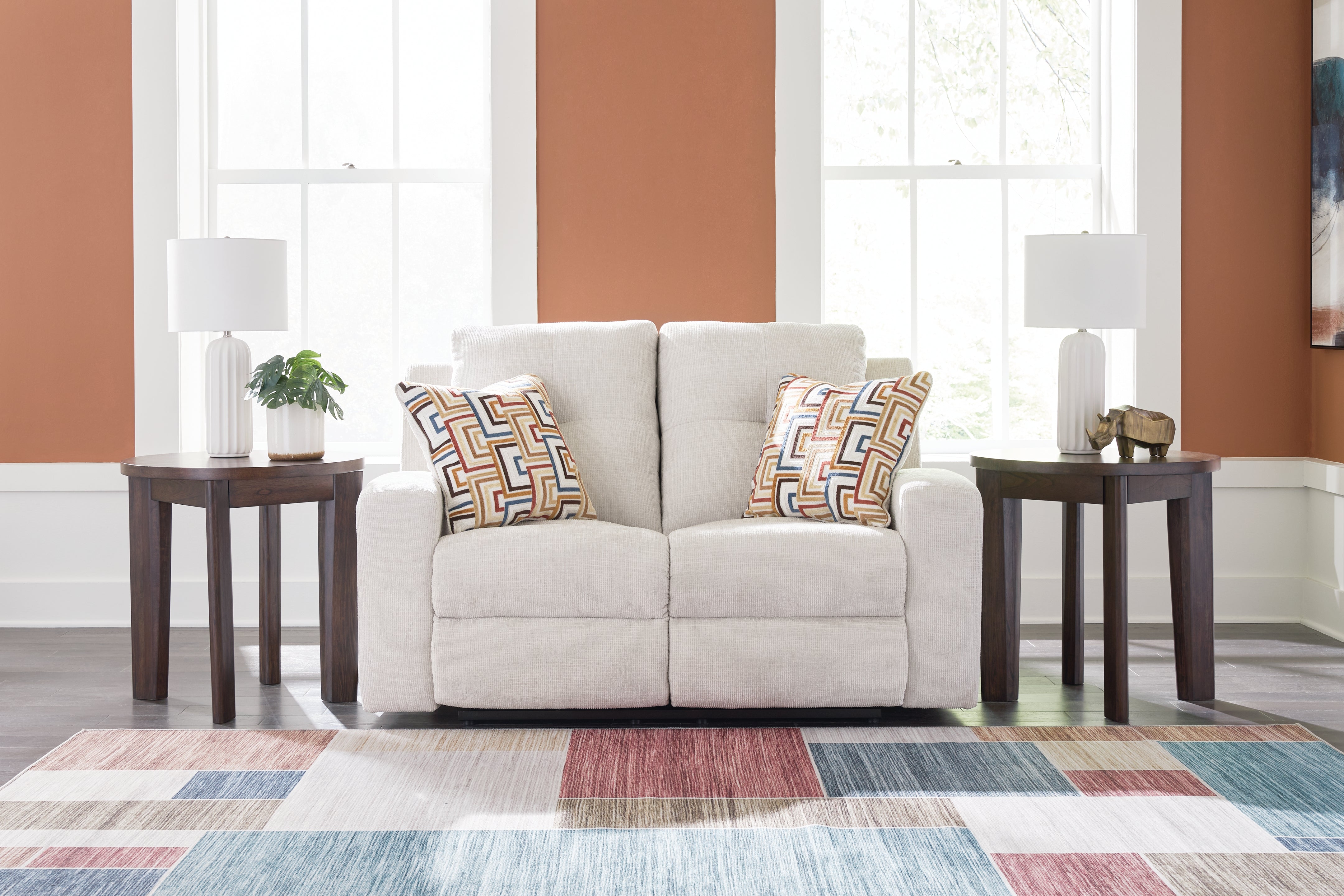 3 Brothers Decor - Ashley Furniture - Danum Living Room - Reclining Loveseat / Stone - 3880586