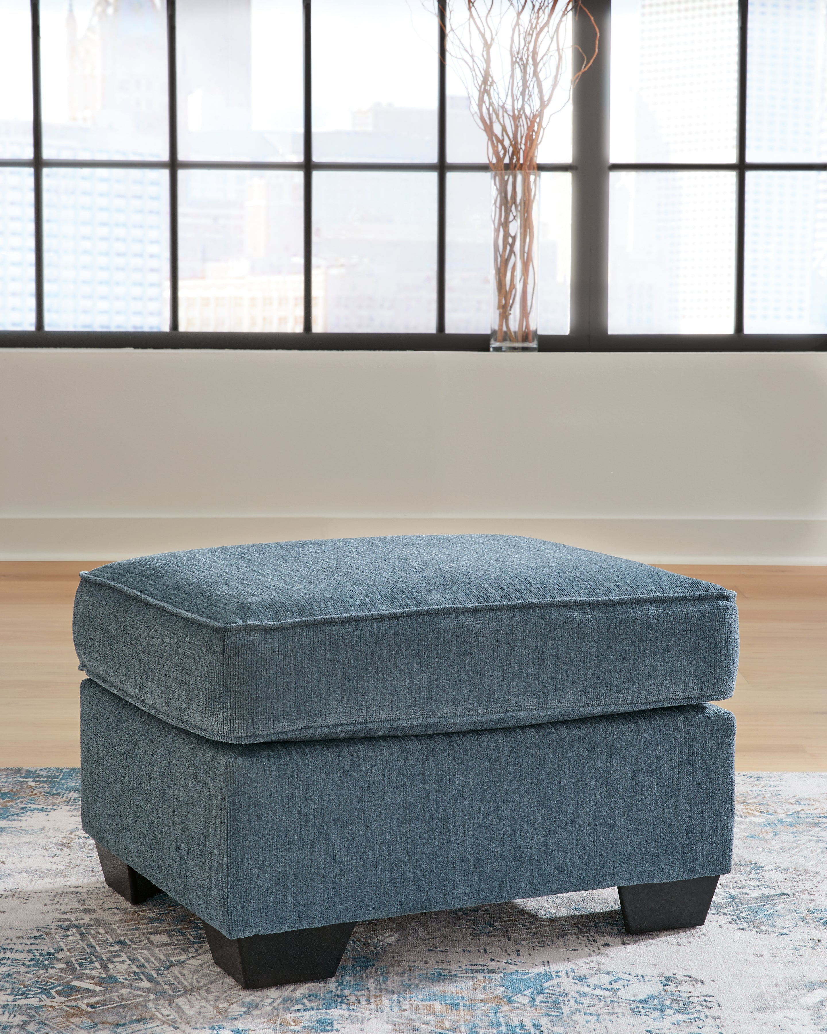 3 Brothers Decor - Ashley Furniture - Cashton Living Room - Ottoman / Blue - 4060514