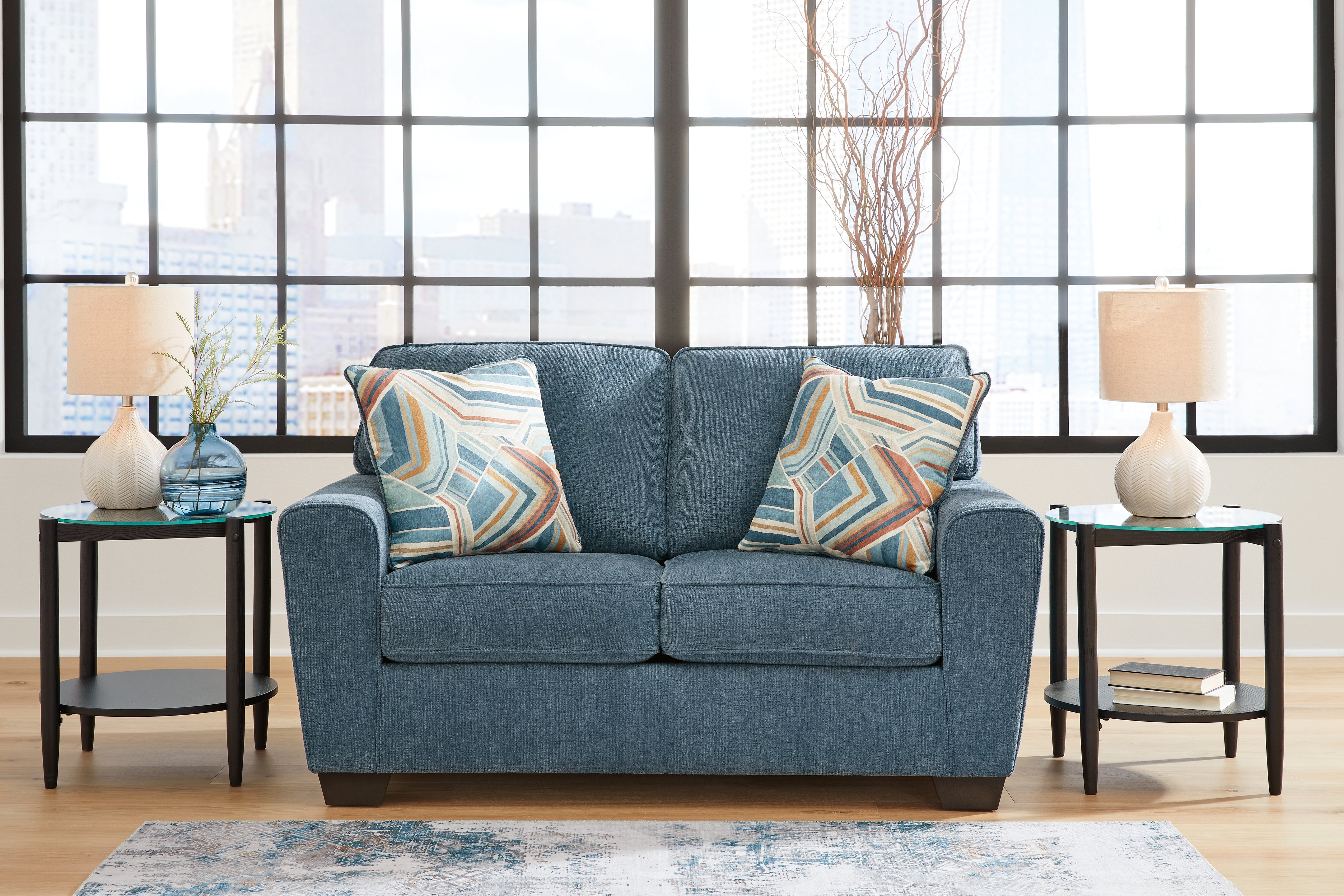 3 Brothers Decor - Ashley Furniture - Cashton Living Room - Loveseat / Blue - 4060535