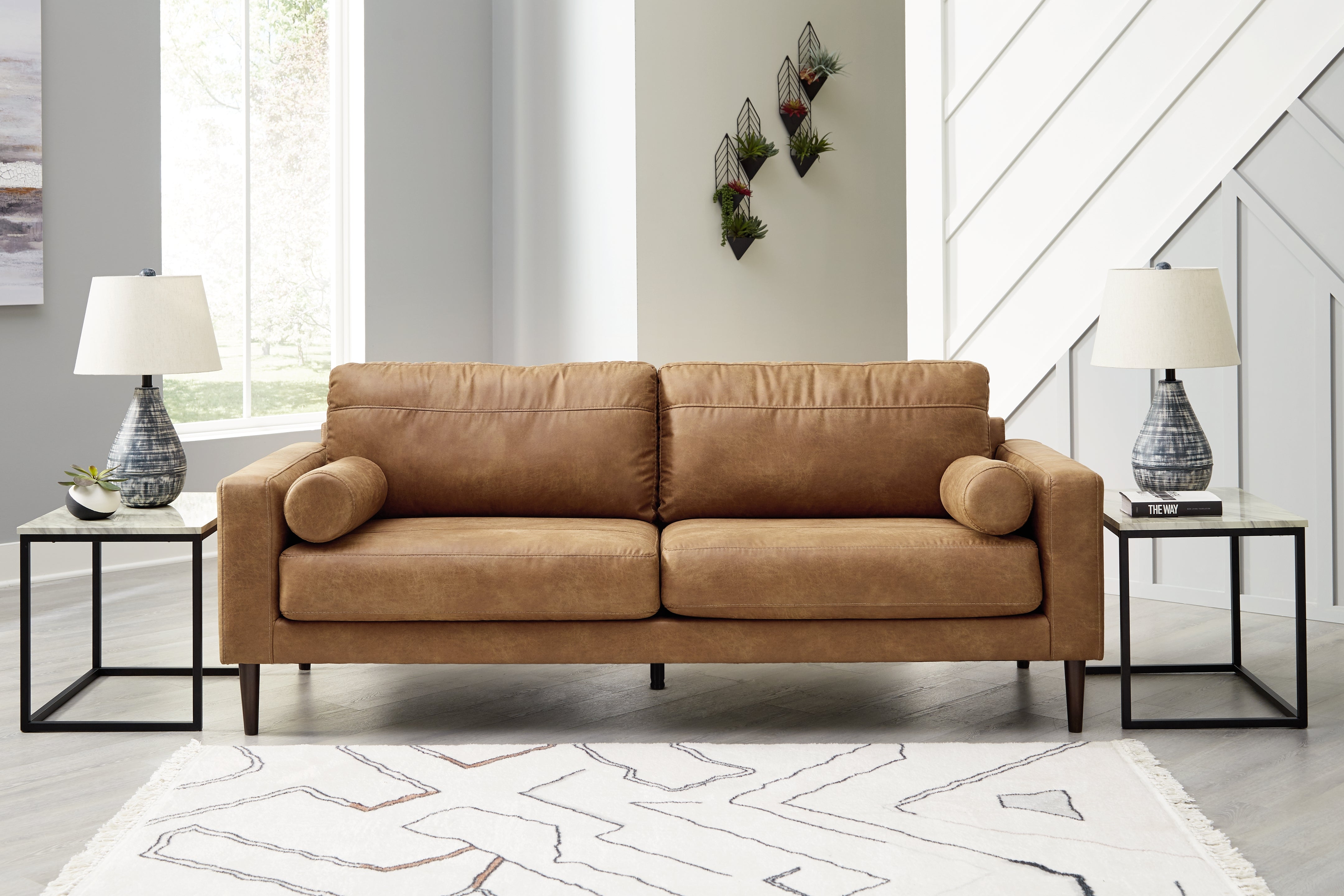 3 Brothers Decor - Ashley Furniture - Telora Living Room - Sofa / Caramel - 4100238