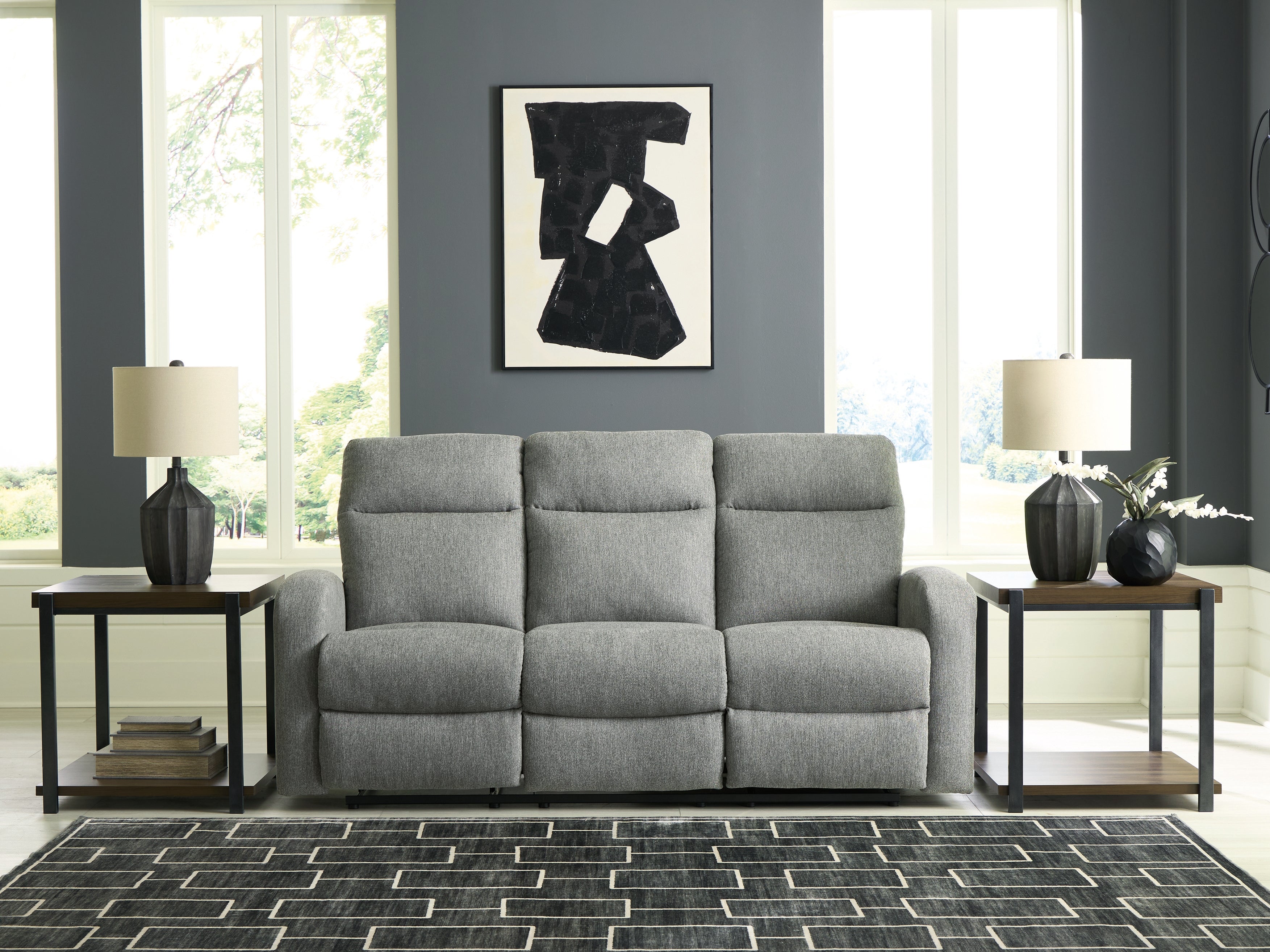 3 Brothers Decor - Ashley Furniture - Gauntlet Living Room - Reclining Sofa / Sterling - PC4220488