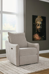 3 Brothers Decor - Ashley Furniture - McBurg Living Room - Swivel Power Recliner / Taupe - 4480228