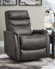 3 Brothers Decor - Ashley Furniture - Riptyme Living Room - Swivel Glider Recliner / Quarry - 4640261