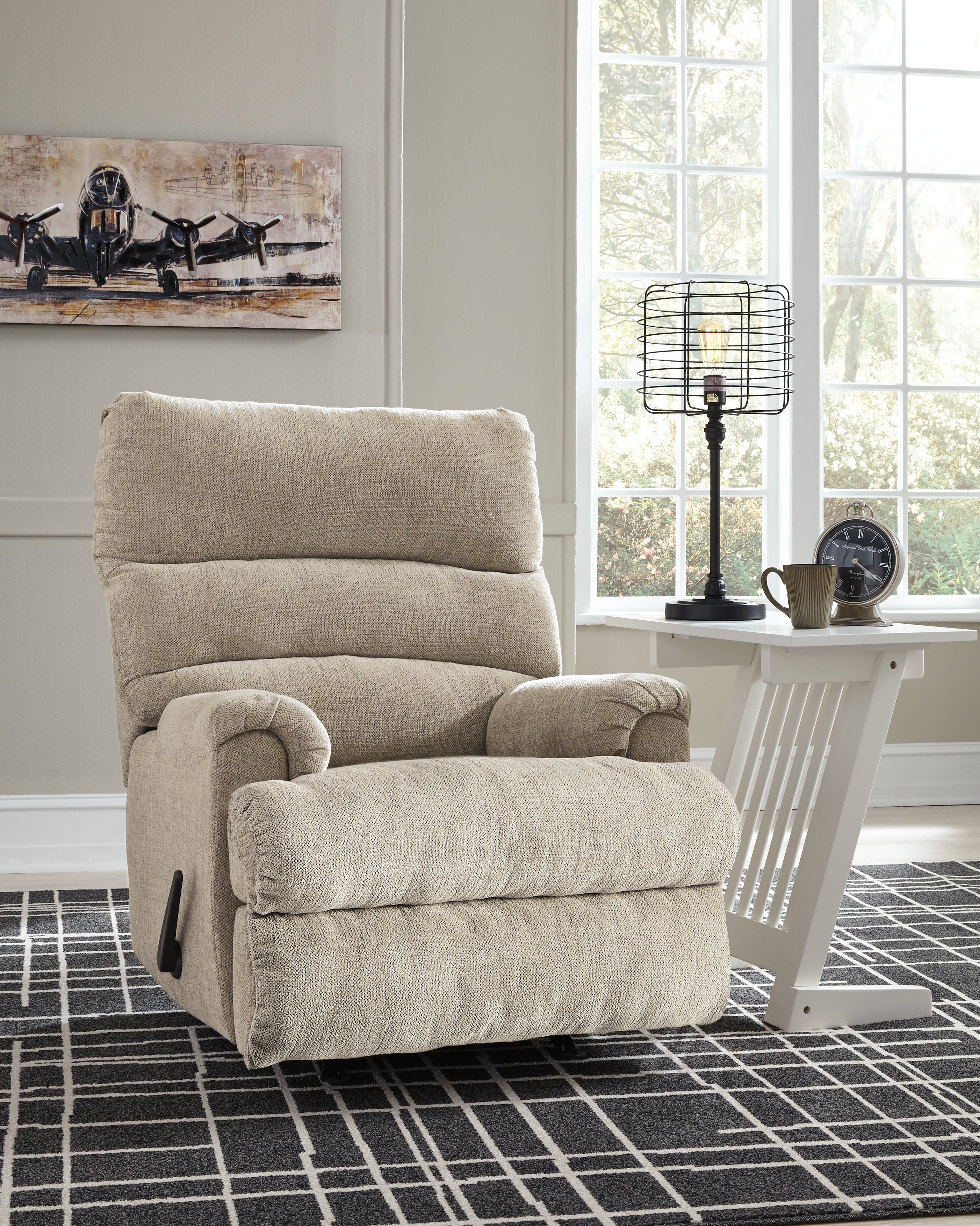 3 Brothers Decor - Ashley Furniture - Man Fort Living Room - Rocker Recliner / Dusk - 4660425