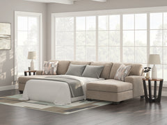 3 Brothers Decor - Ashley Furniture - Newellen Sectional - RAF 3-Piece Sectional with Double Chaise / Hemp - 48404S7