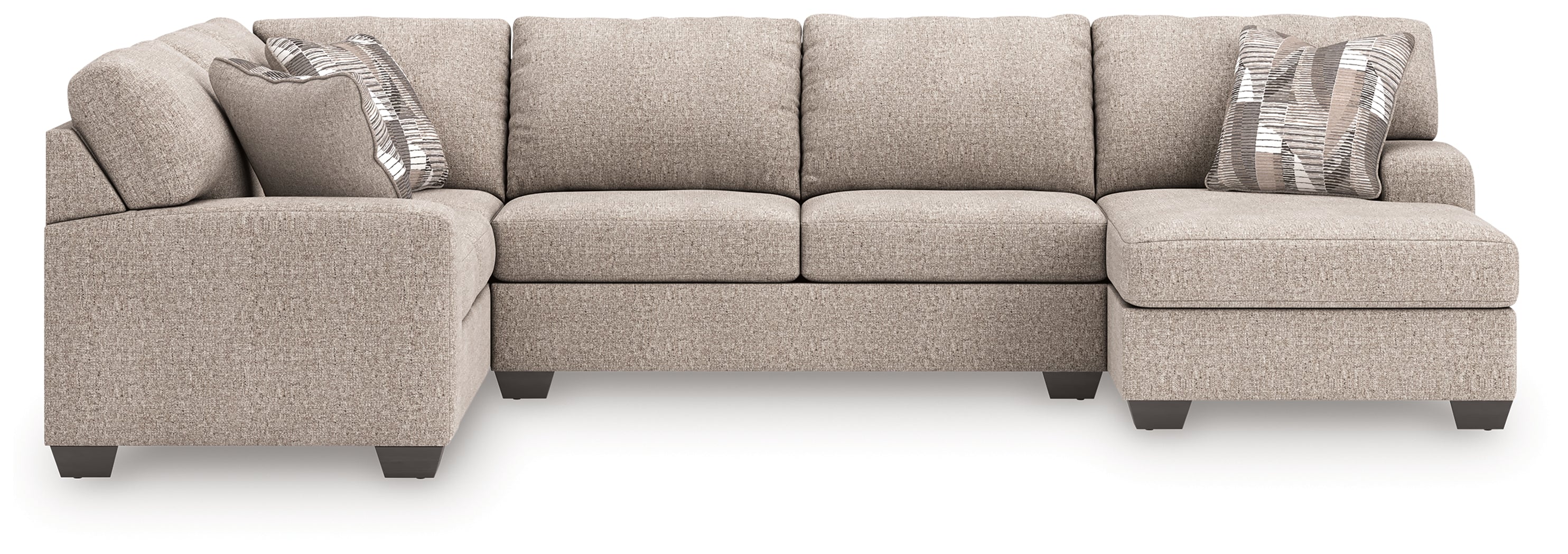3 Brothers Decor - Ashley Furniture - Newellen Sectional - LAF 3-Piece Sectional with Chaise / Hemp - 48404S6