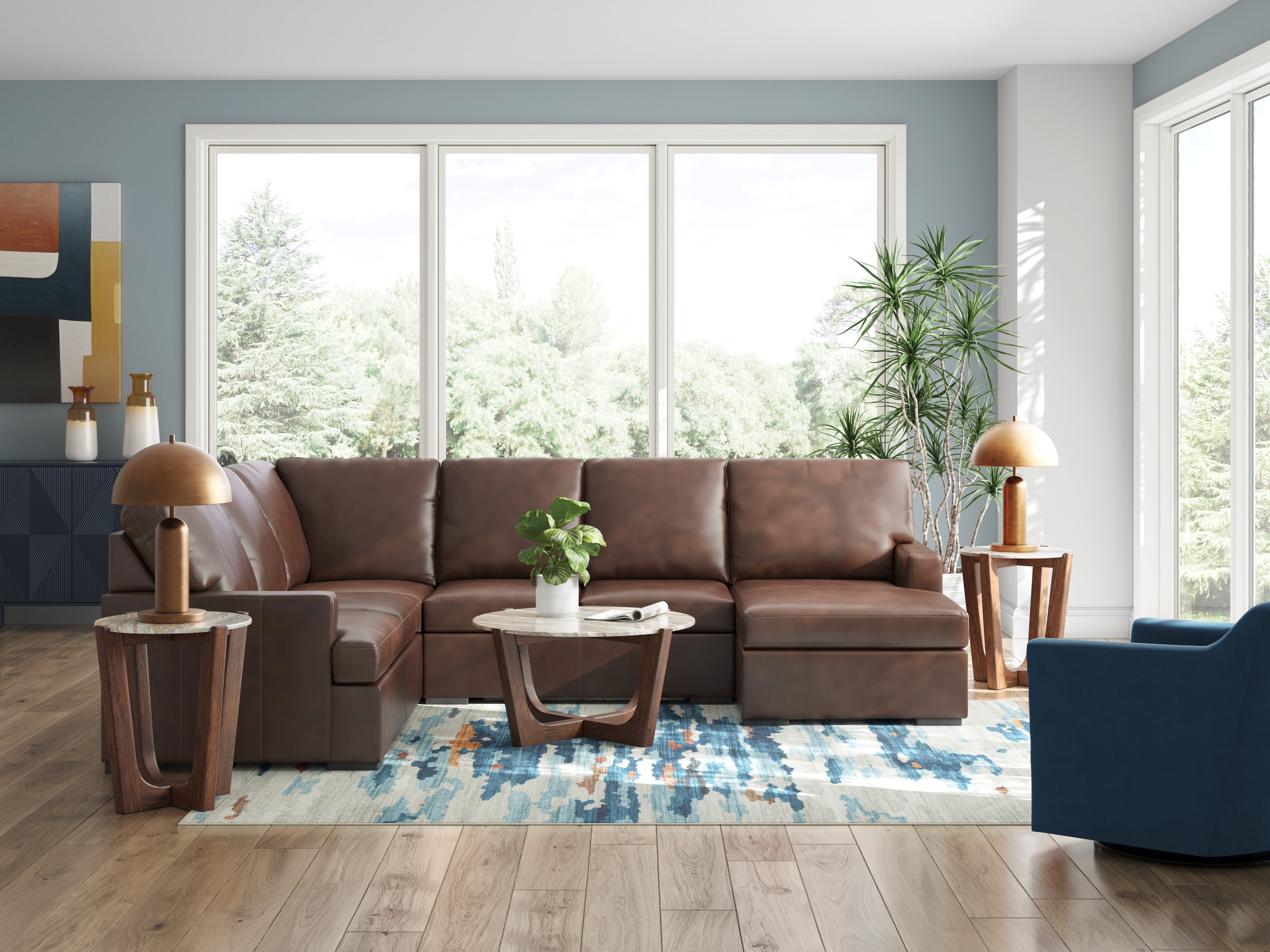 3 Brothers Decor - Ashley Furniture - McDowlan Sectional - LAF 3-Piece Sectional with Chaise / Coffee - PC48504S1