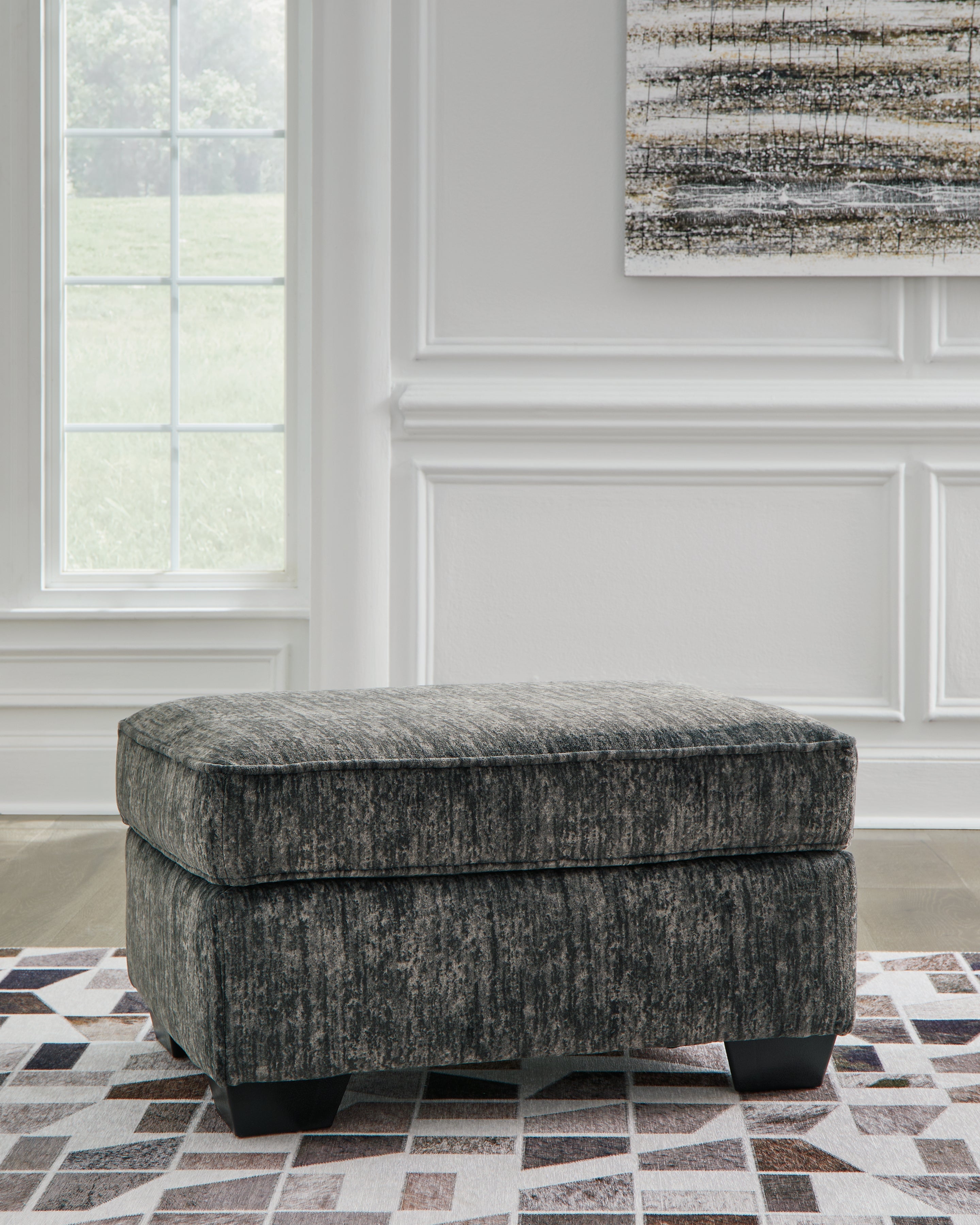 3 Brothers Decor - Ashley Furniture - Lonoke Living Room - Ottoman / Gunmetal - 5050414