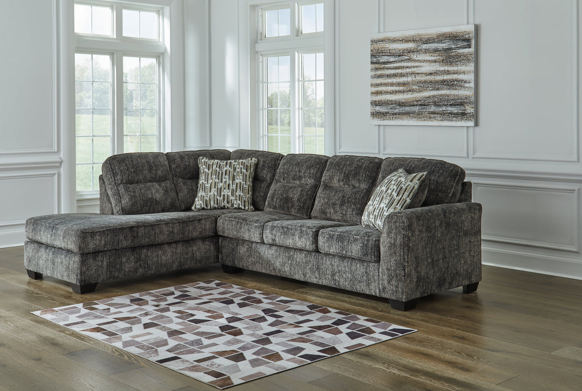 3 Brothers Decor - Ashley Furniture - Lonoke Sectional - RAF 2-Piece Sectional with Chaise - 50504S1