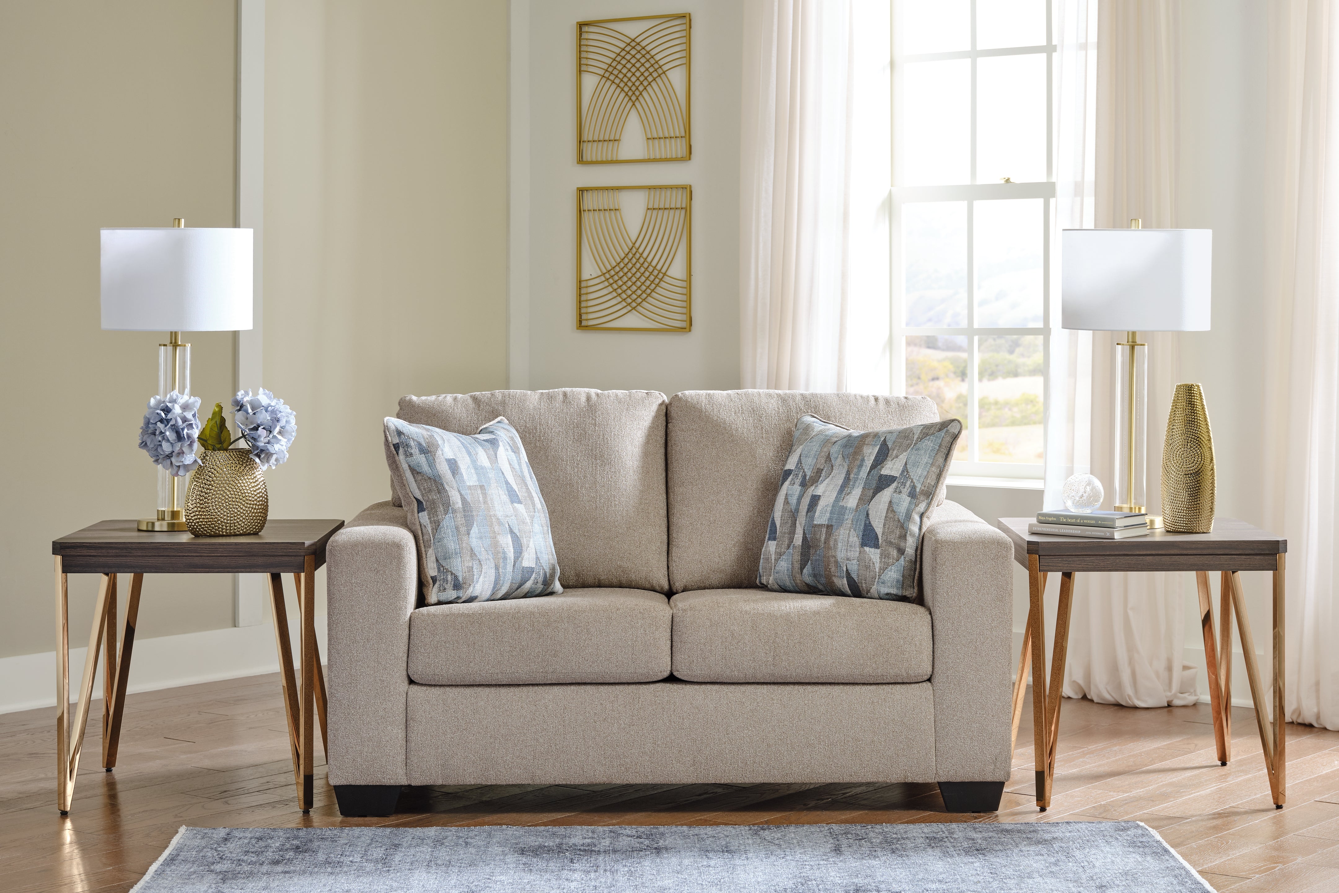 3 Brothers Decor - Ashley Furniture - Deltona Living Room - Loveseat / Parchment - 5120435