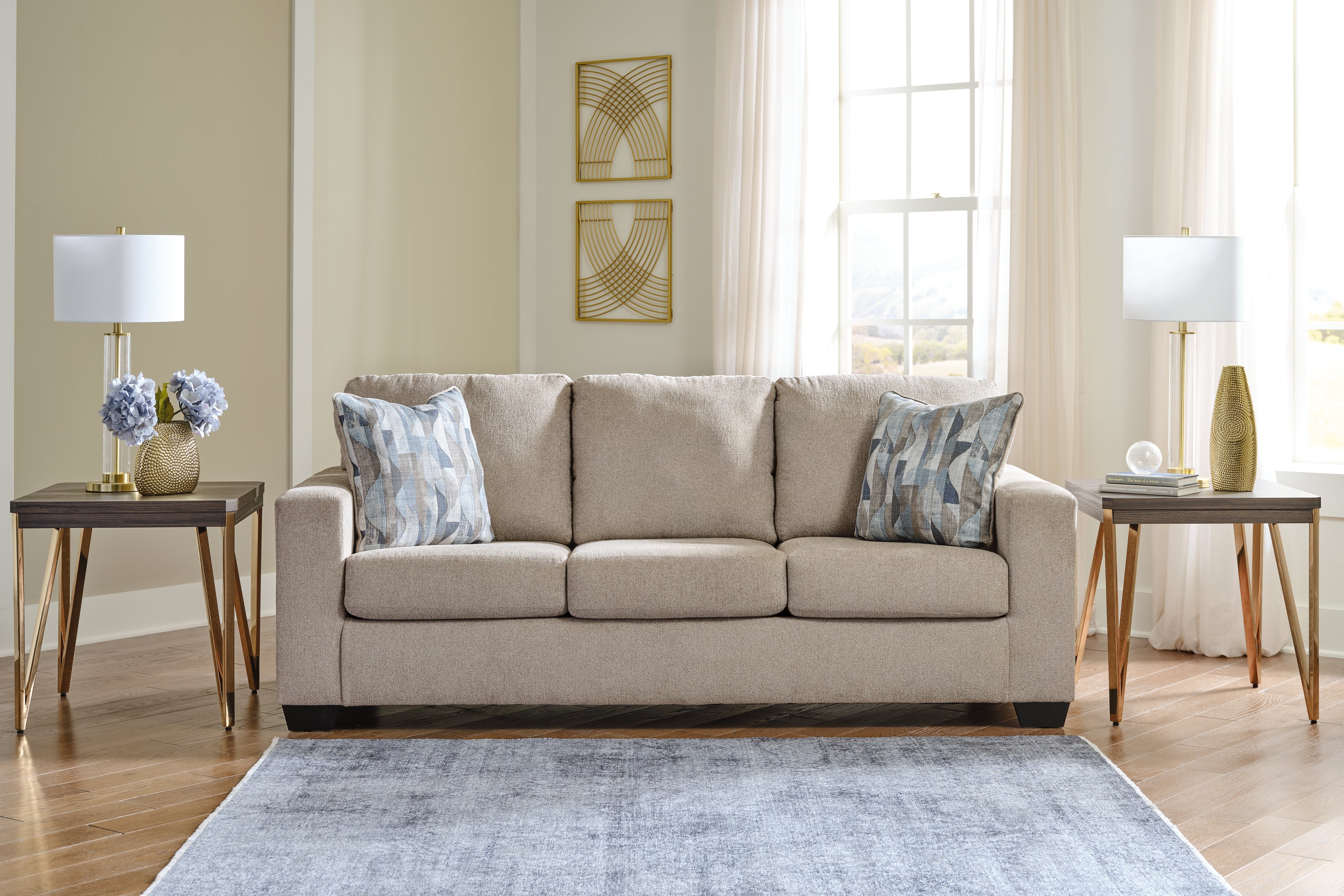 3 Brothers Decor - Ashley Furniture - Deltona Living Room - Sofa / Parchment - 5120438