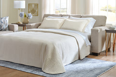 3 Brothers Decor - Ashley Furniture - Deltona Living Room - Queen Sofa Sleeper / Parchment - 5120439